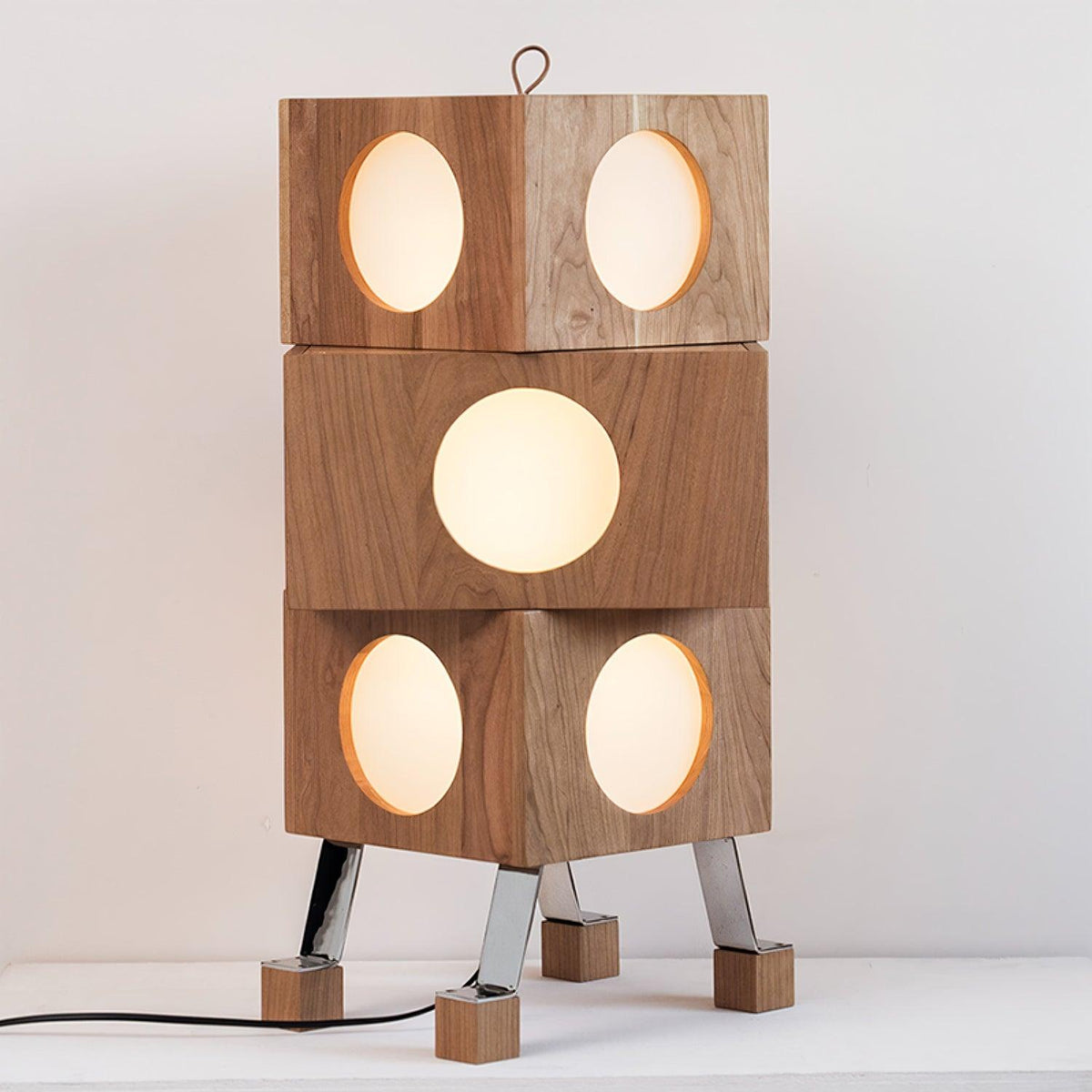 Zalynora Stacked Wood Floor Lamp