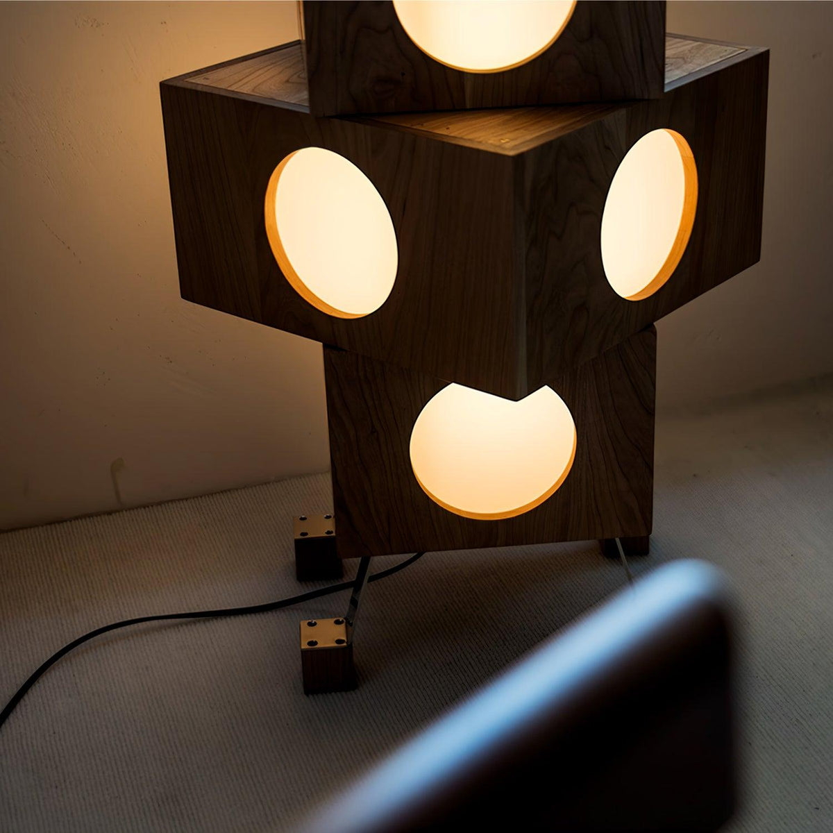 Zalynora Stacked Wood Floor Lamp