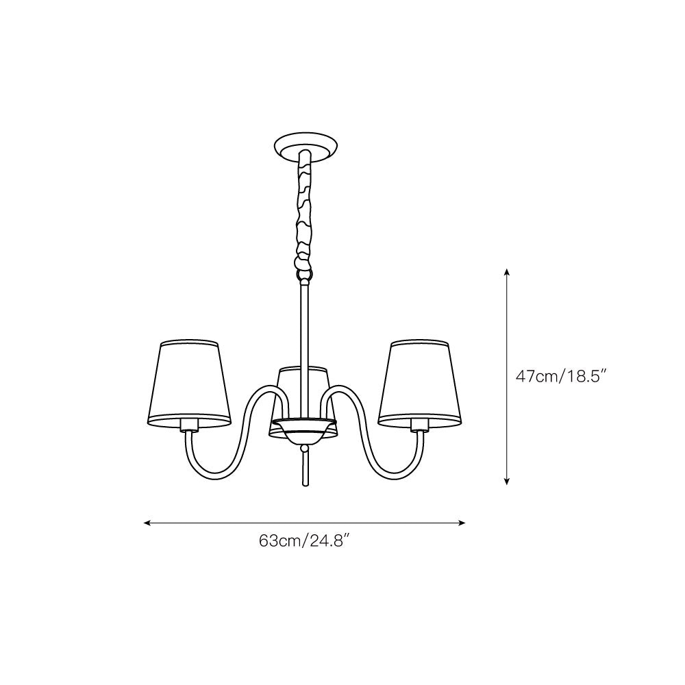 Dalen Traditional Stacey Fabric Chandelier