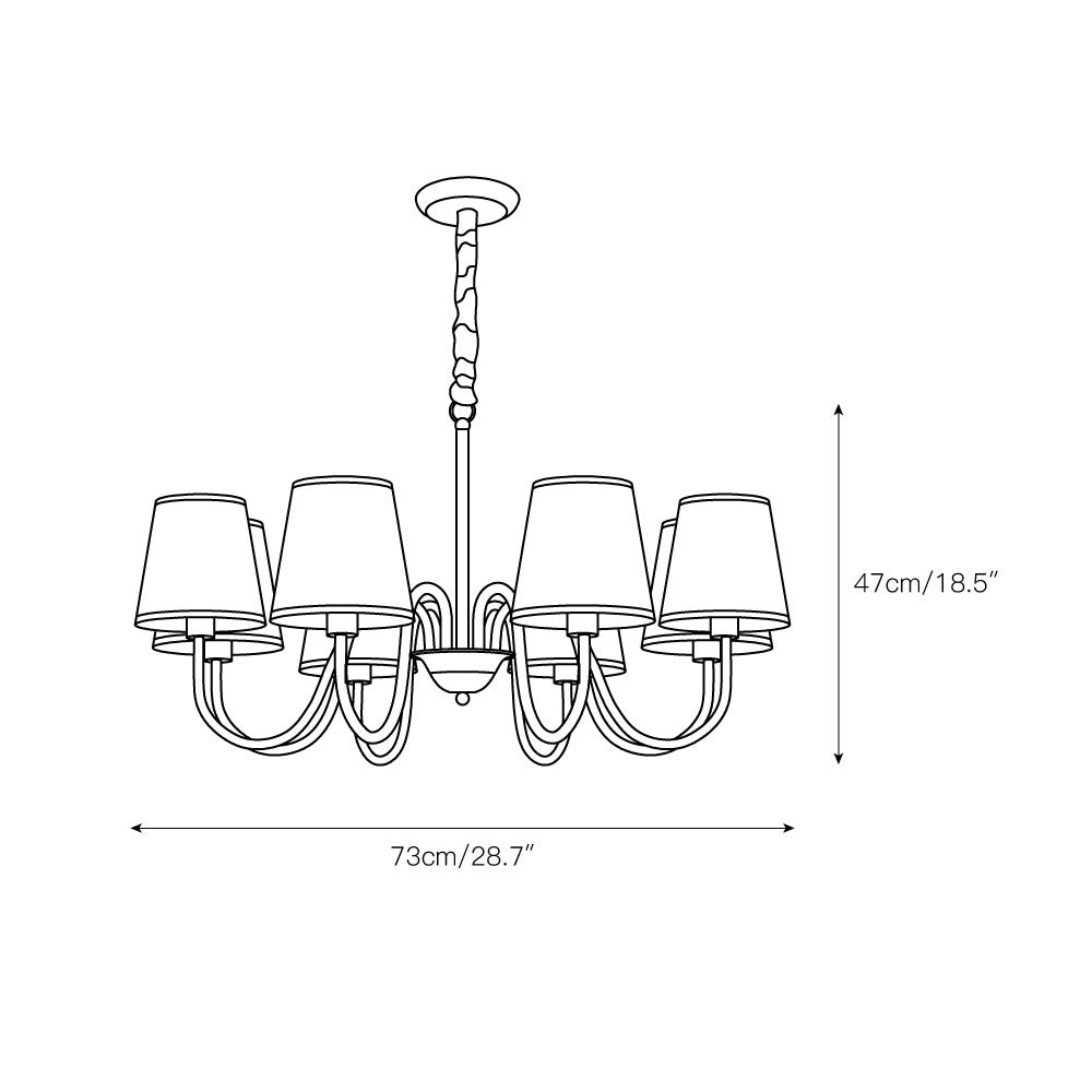 Dalen Traditional Stacey Fabric Chandelier