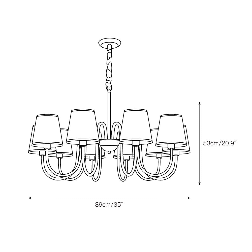 Dalen Traditional Stacey Fabric Chandelier