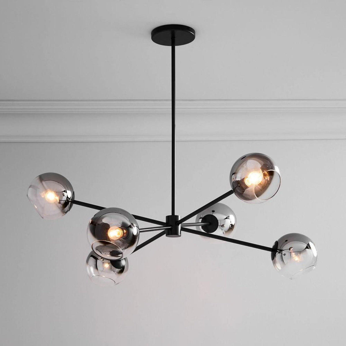 Aristin Chandelier Staggered Glass 6-Light
