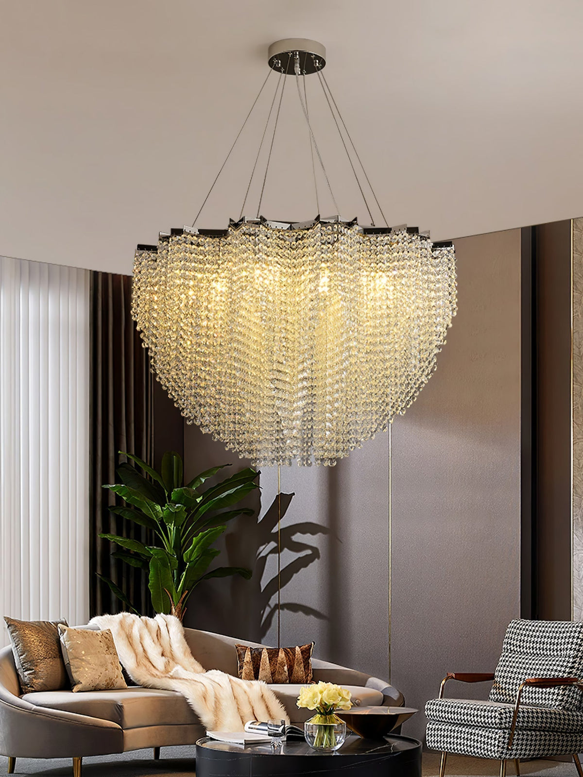 Zashayra Crystal Column Chandelier
