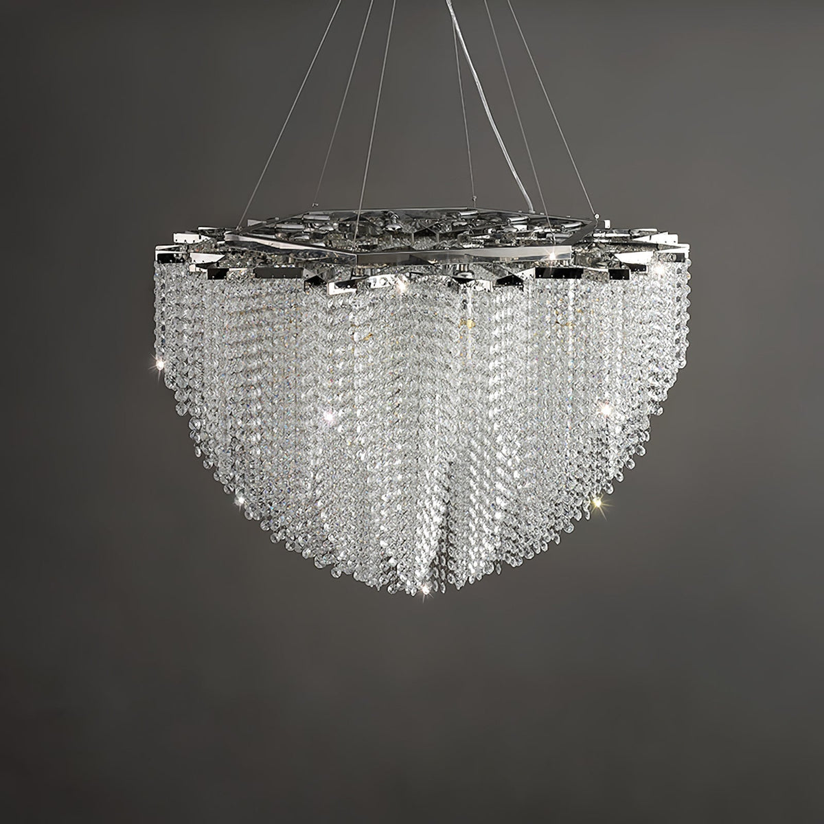 Zashayra Crystal Column Chandelier