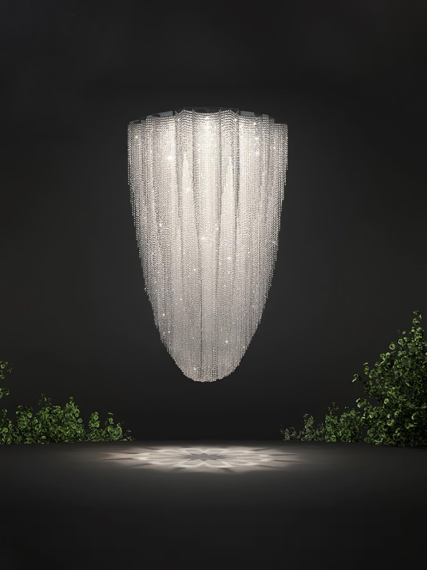 Zashayra Crystal Column Chandelier