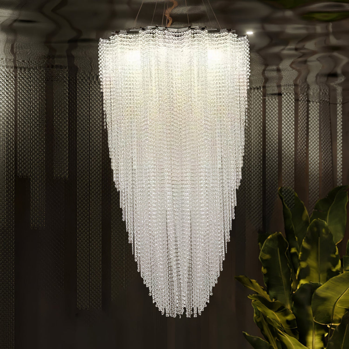 Zashayra Crystal Column Chandelier