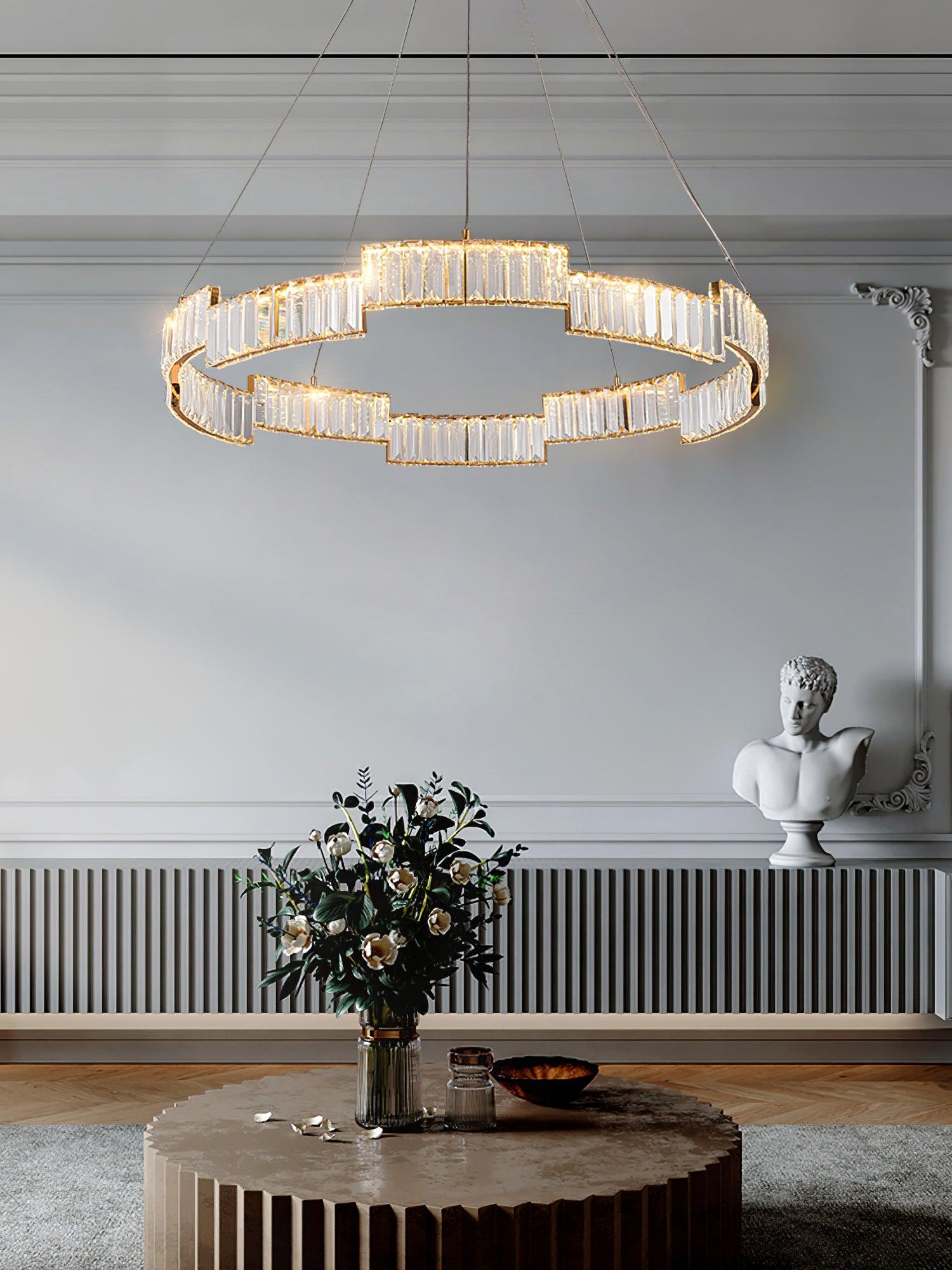 Luxinian Chandelier Crystal with Gold Frame