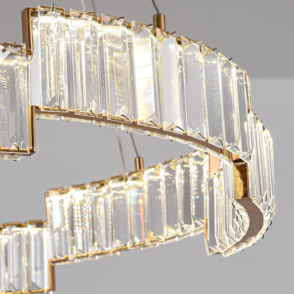 Luxinian Chandelier Crystal with Gold Frame