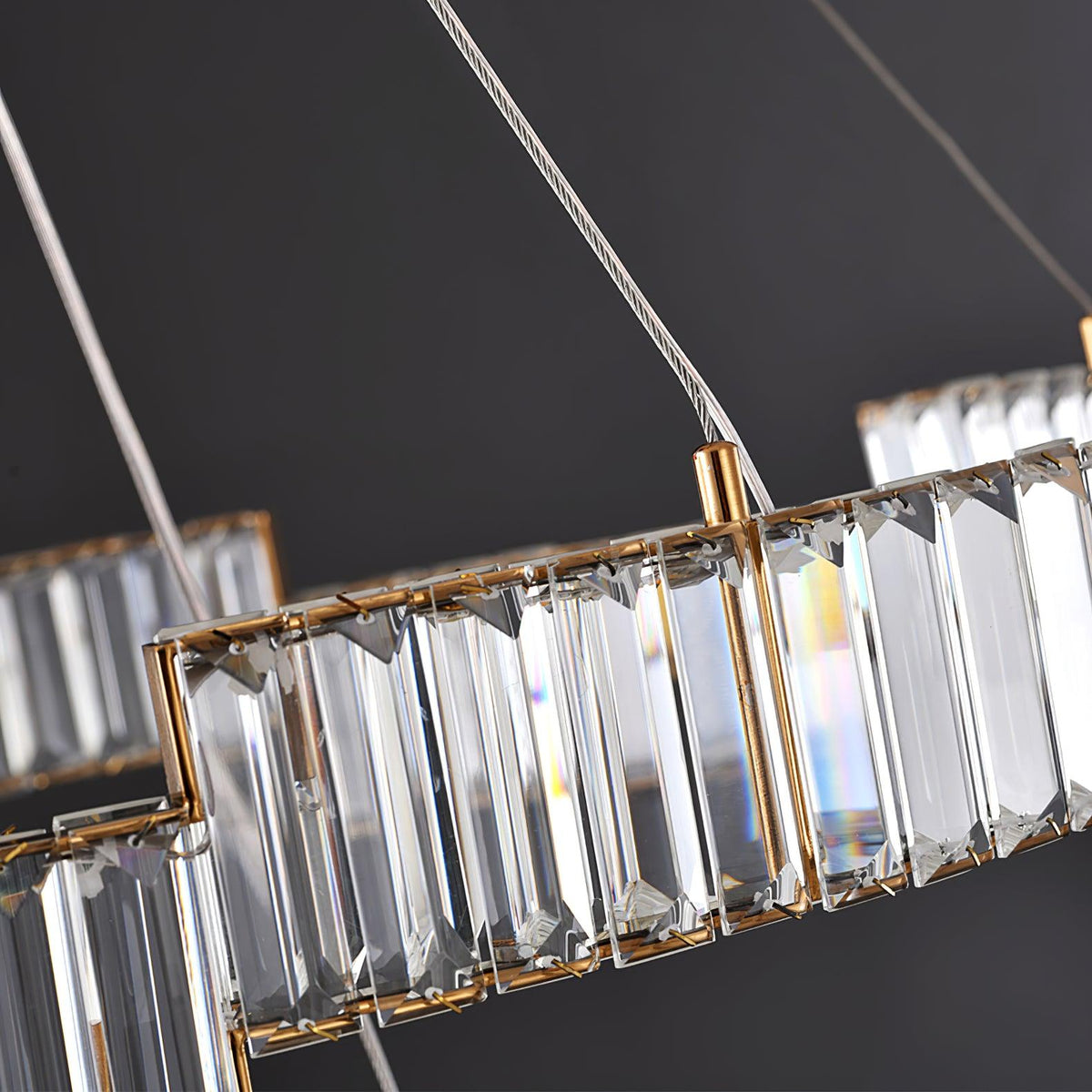 Luxinian Chandelier Crystal with Gold Frame