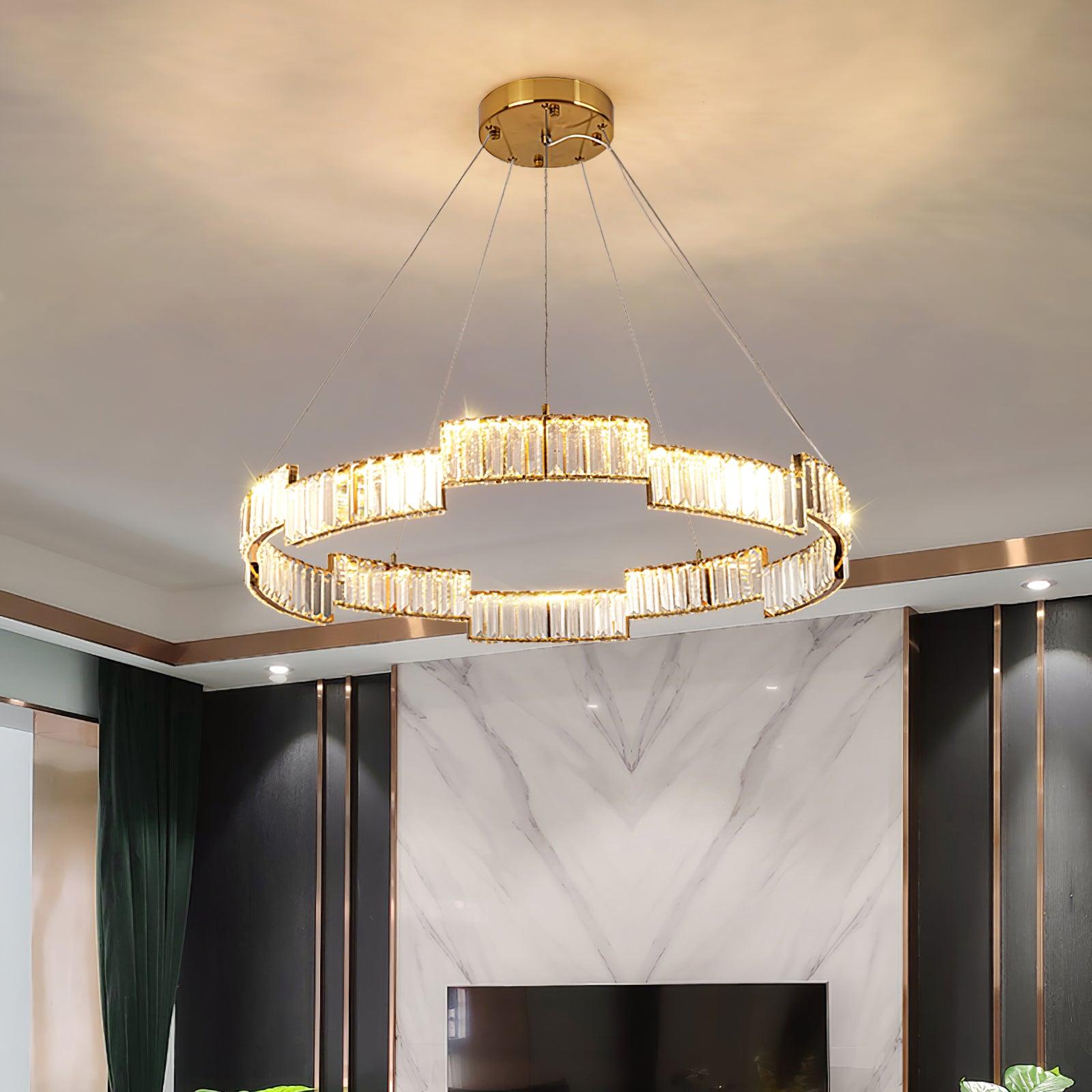 Luxinian Chandelier Crystal with Gold Frame