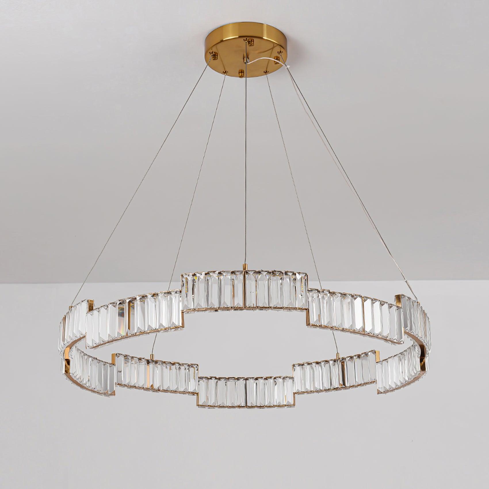 Luxinian Chandelier Crystal with Gold Frame