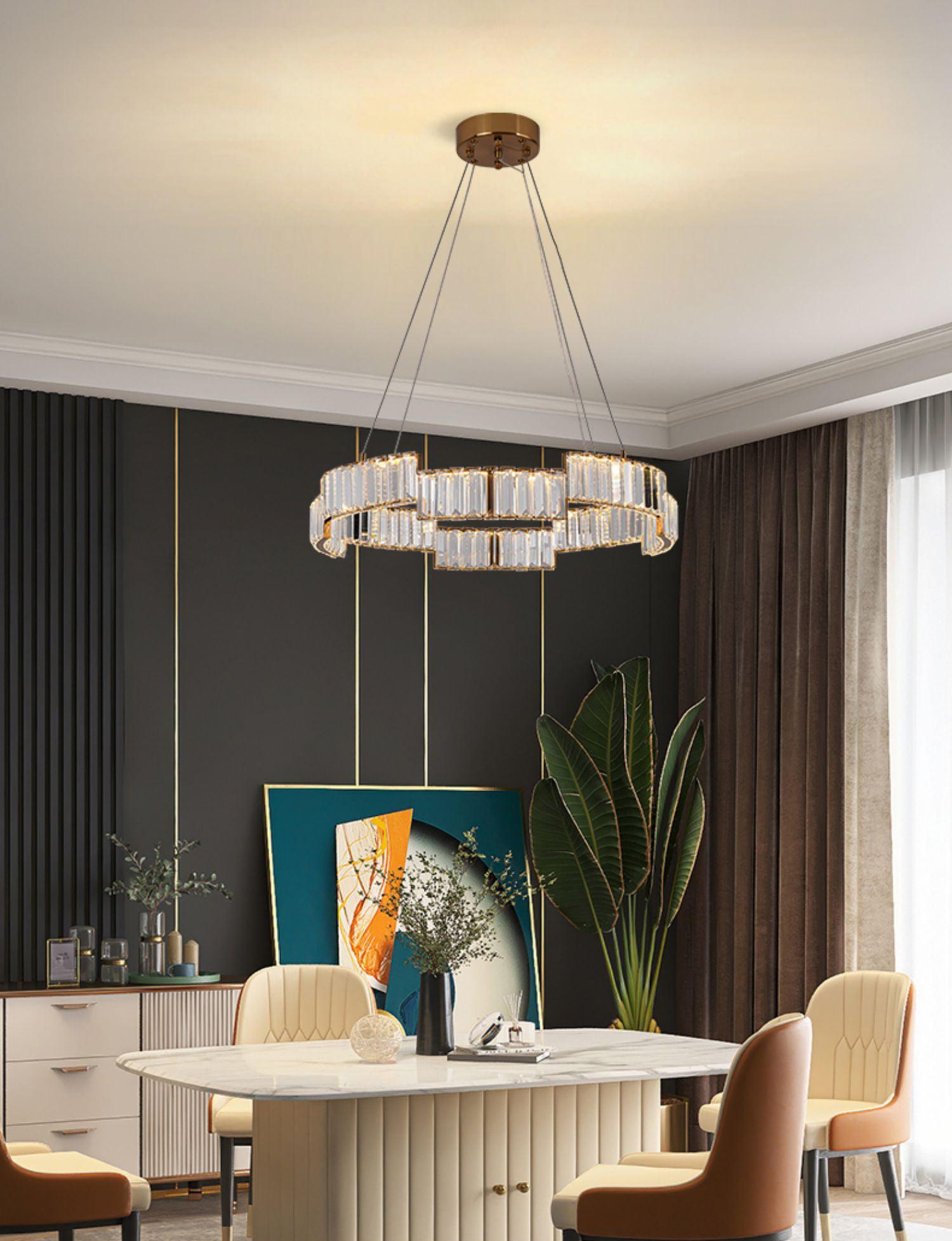 Luxinian Chandelier Crystal with Gold Frame