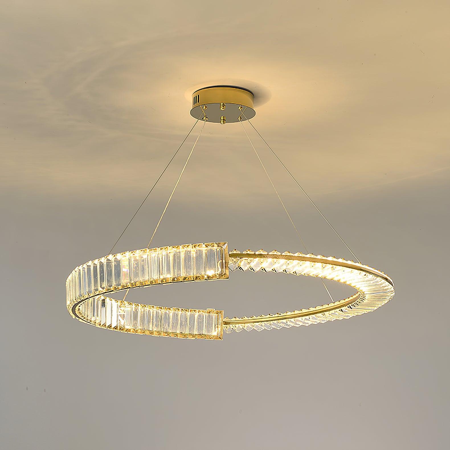 Cyrerira Chandelier Stella LED Crystal Ring