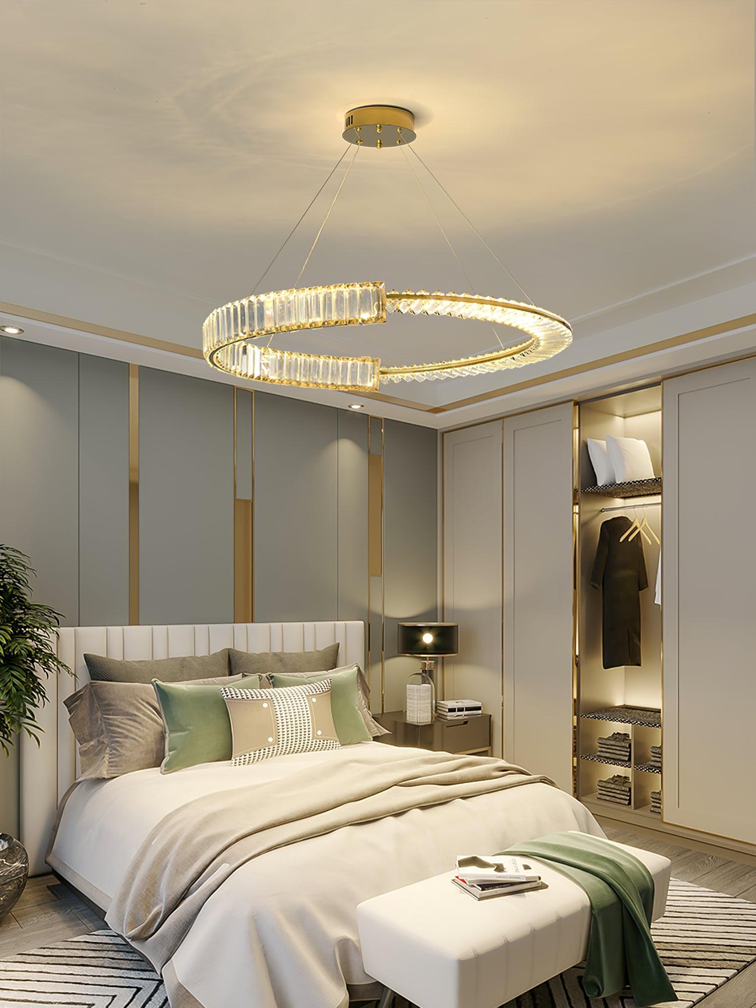 Cyrerira Chandelier Stella LED Crystal Ring
