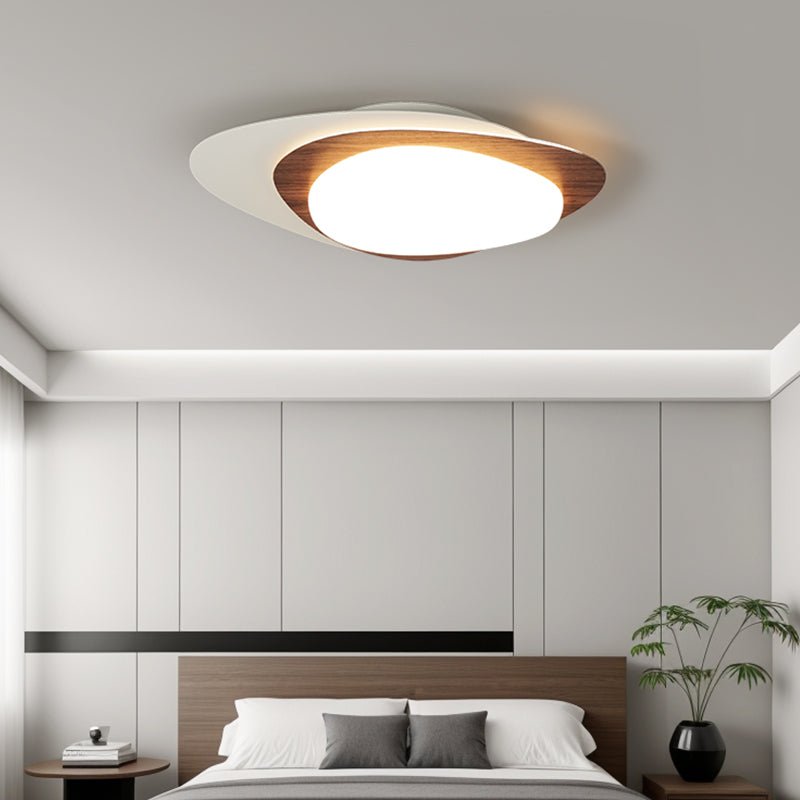 Fuji Ceiling Lamp Walnut Oval Organic LED