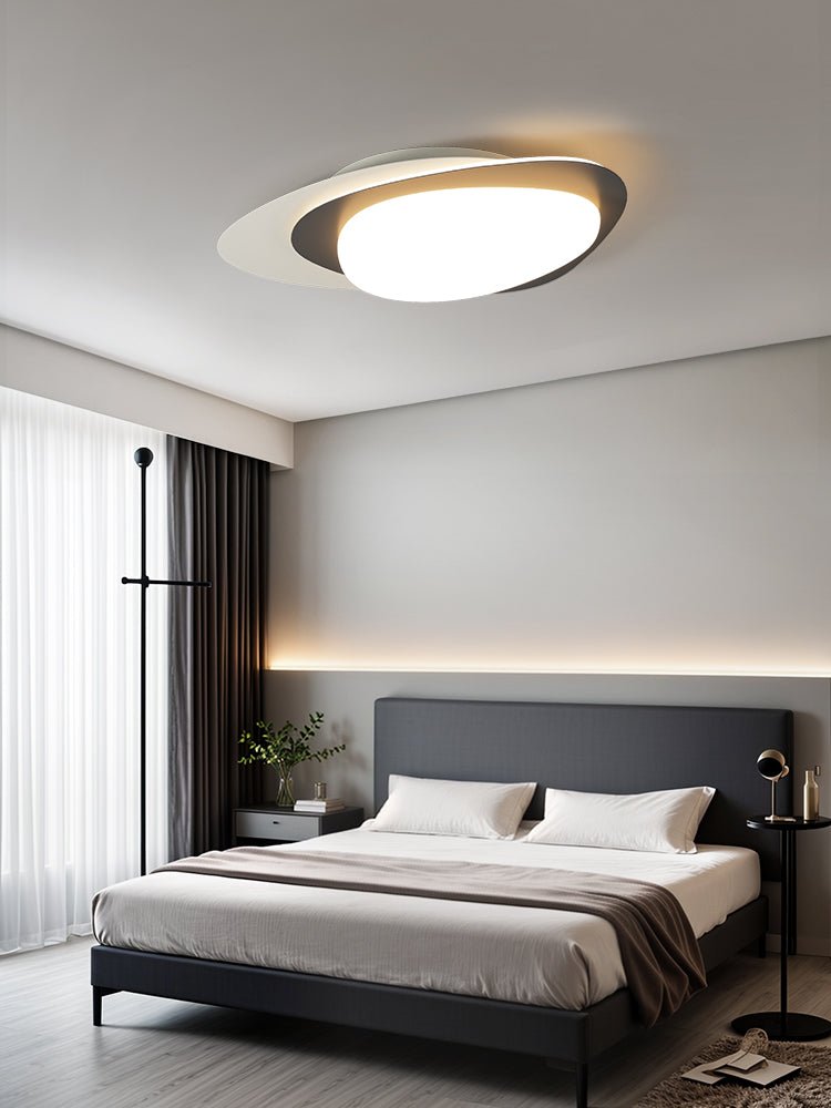 Fuji Ceiling Lamp Walnut Oval Organic LED