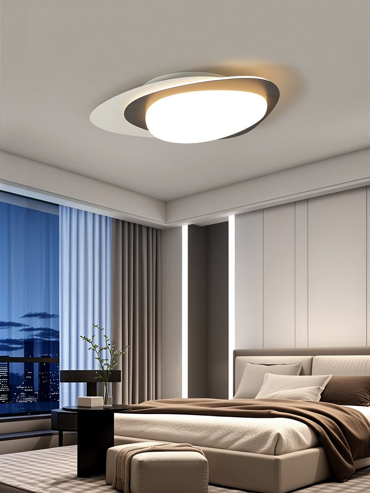 Fuji Ceiling Lamp Walnut Oval Organic LED