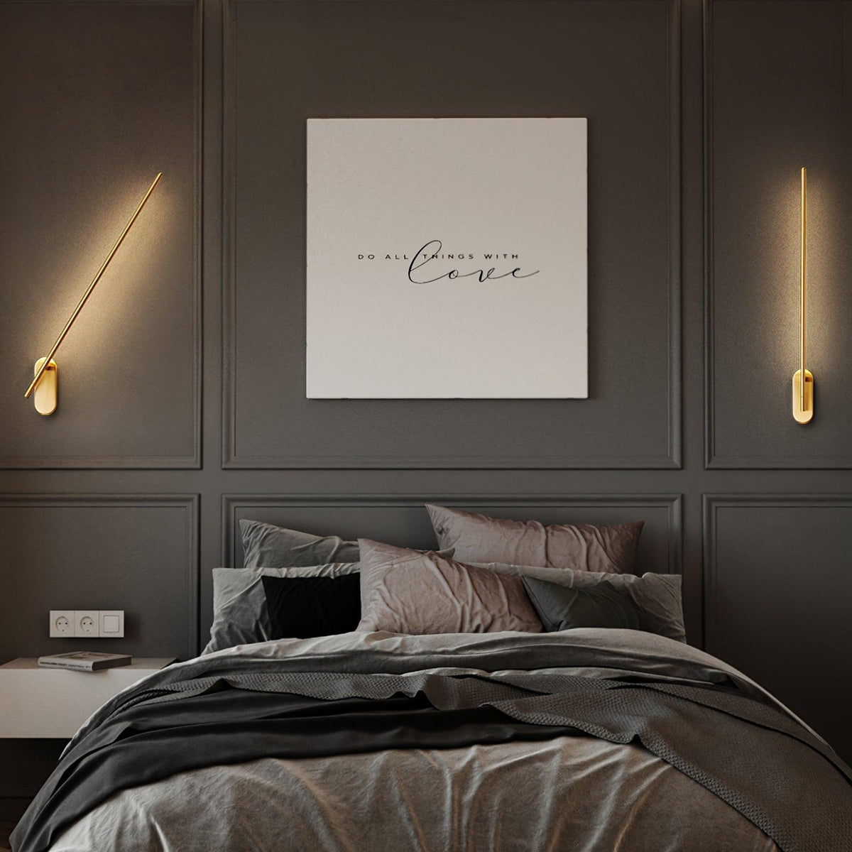 Marissa Stick Shaped Brass Sconce Wall lamp