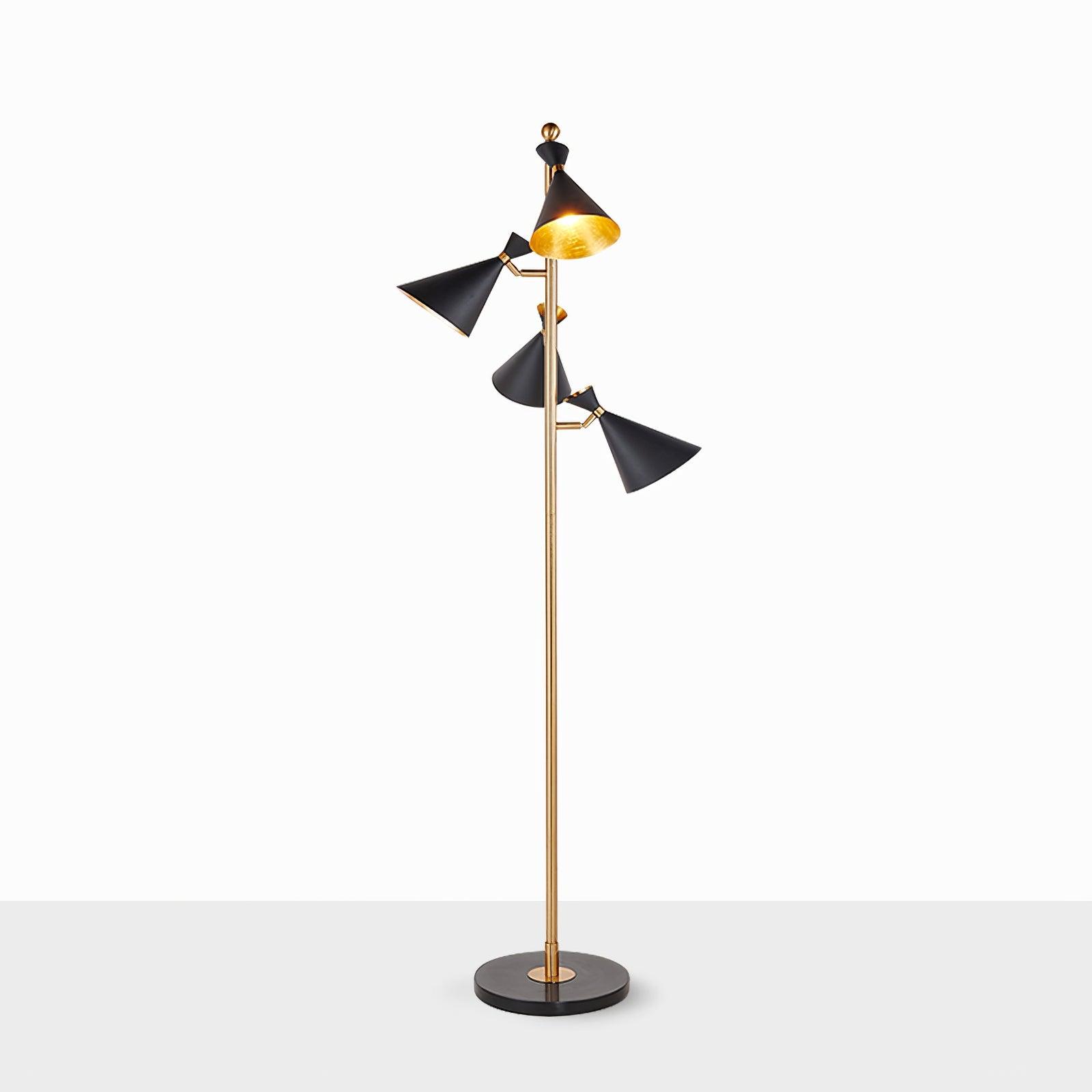 Solineria Gold & Black Marble Floor Lamp