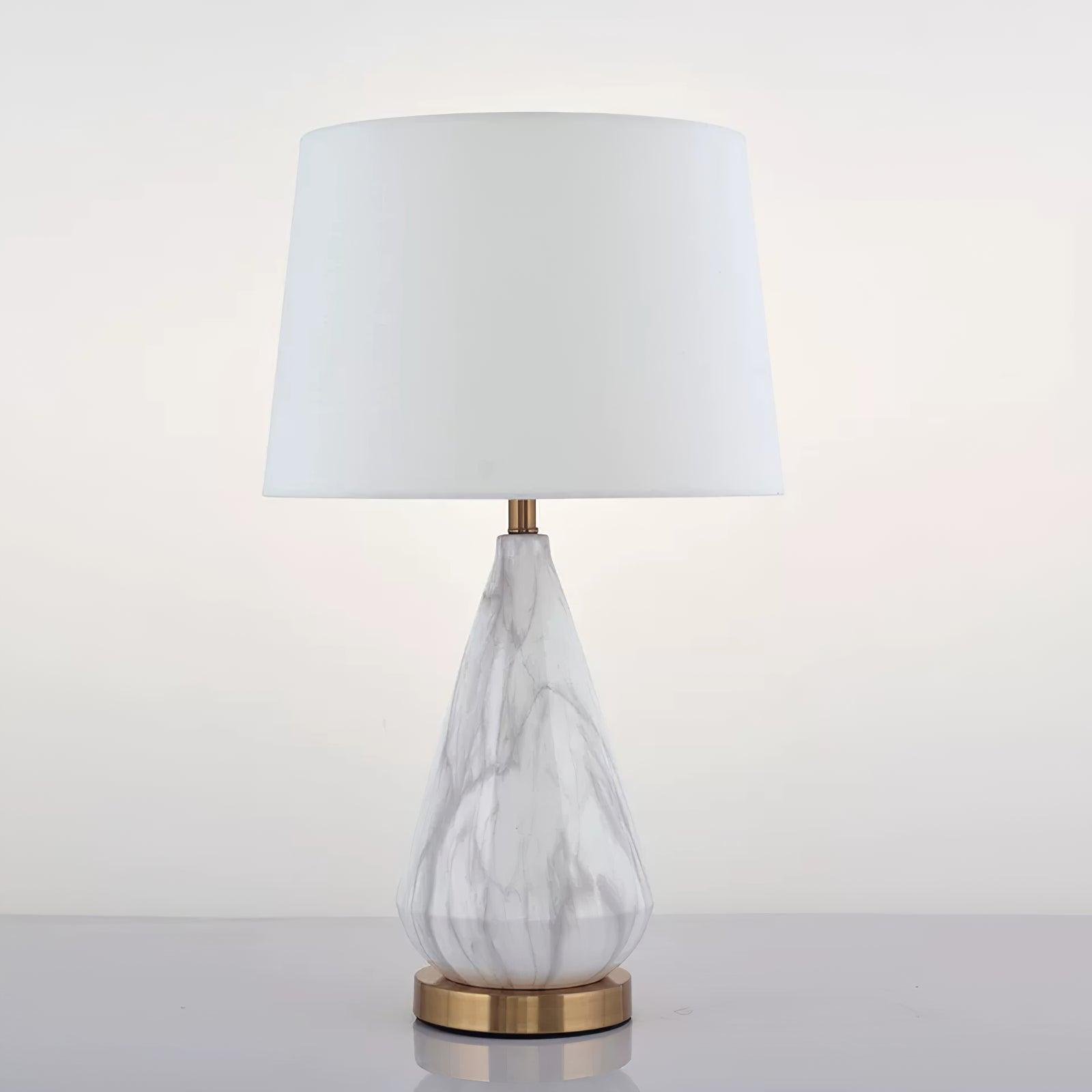 Elysian White & Black Marble Table Lamp
