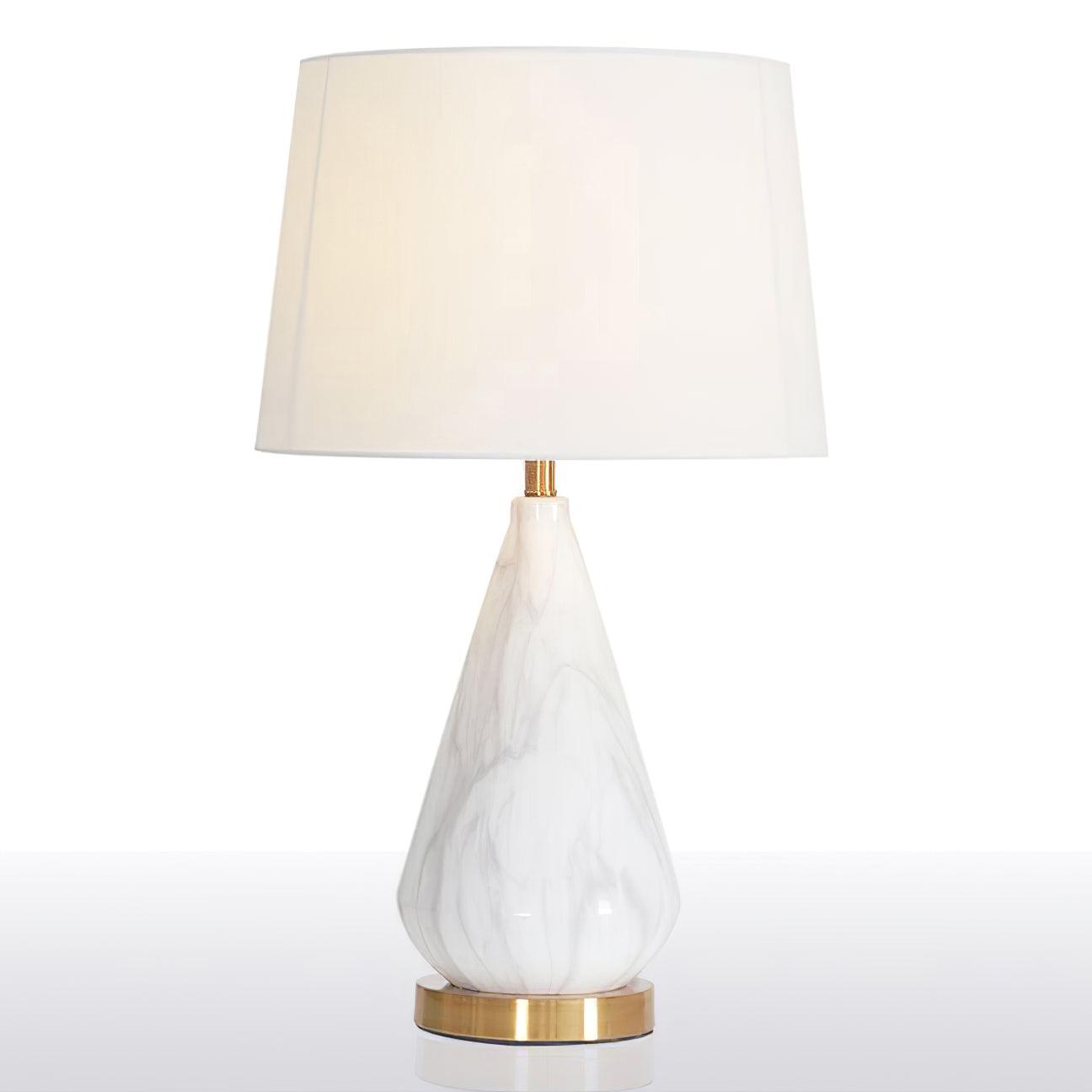 Elysian White & Black Marble Table Lamp