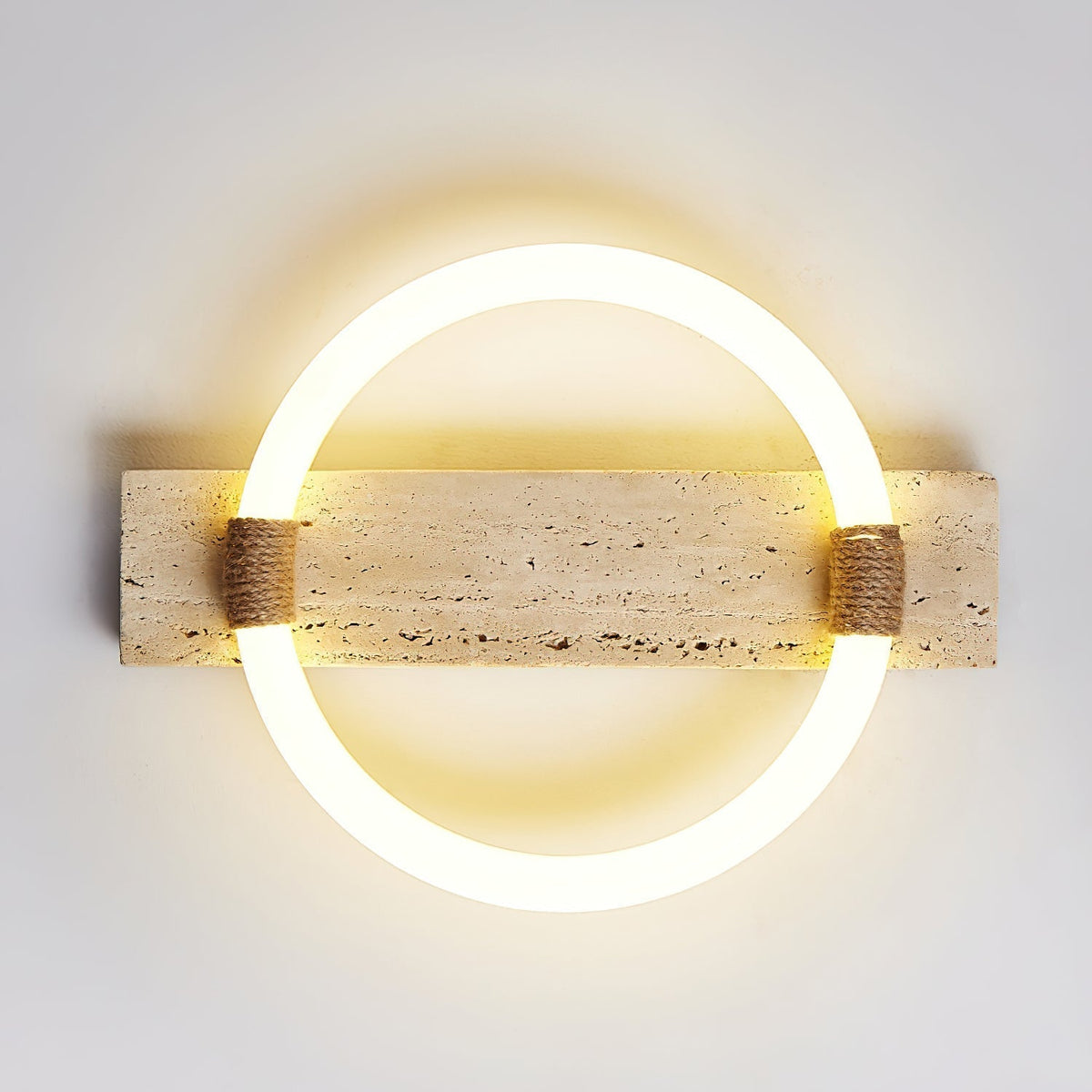 Elmaryra Ringed Travertine Wall Light / Ceiling Light
