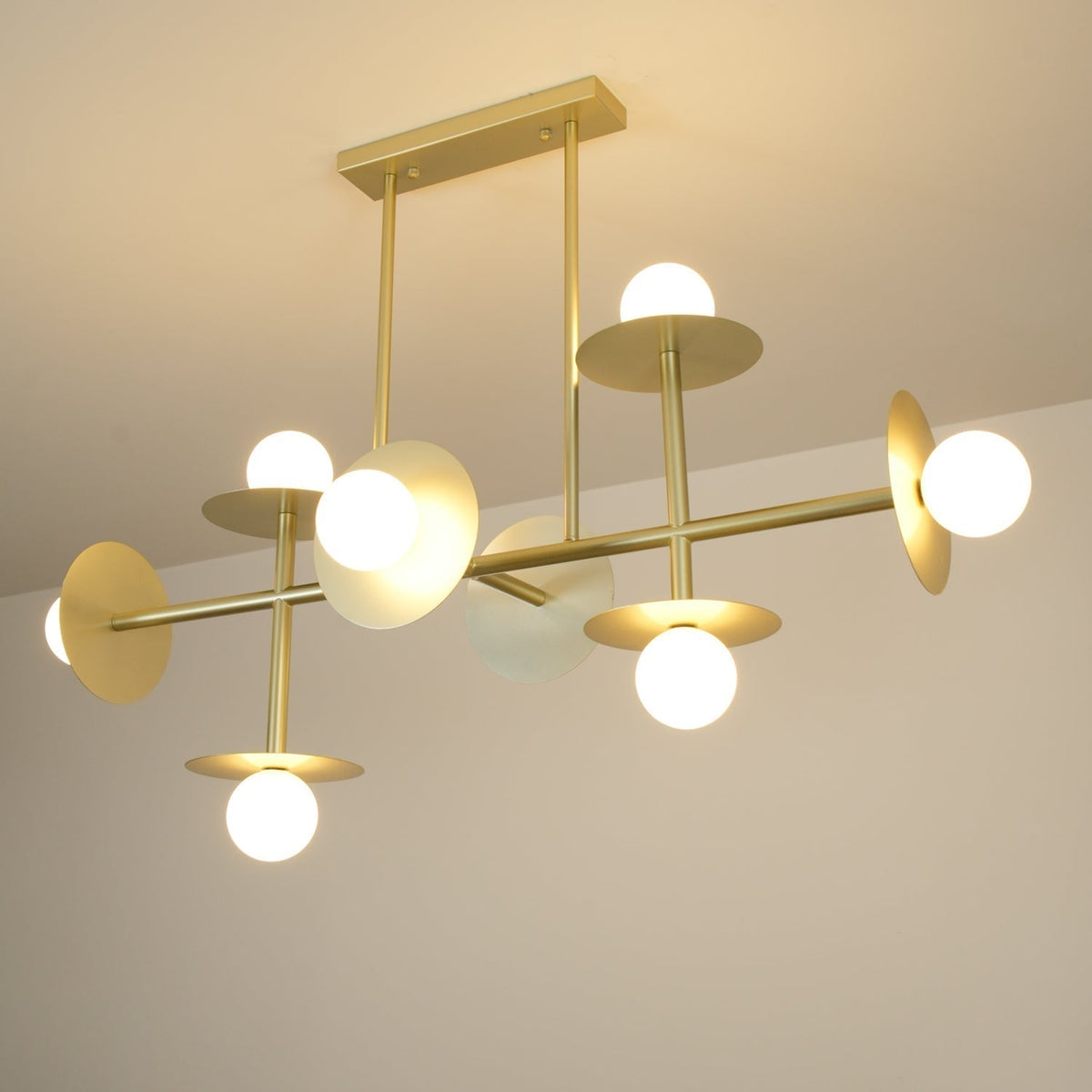 Celiissa Strada Chandelier Brass Glass Geometric