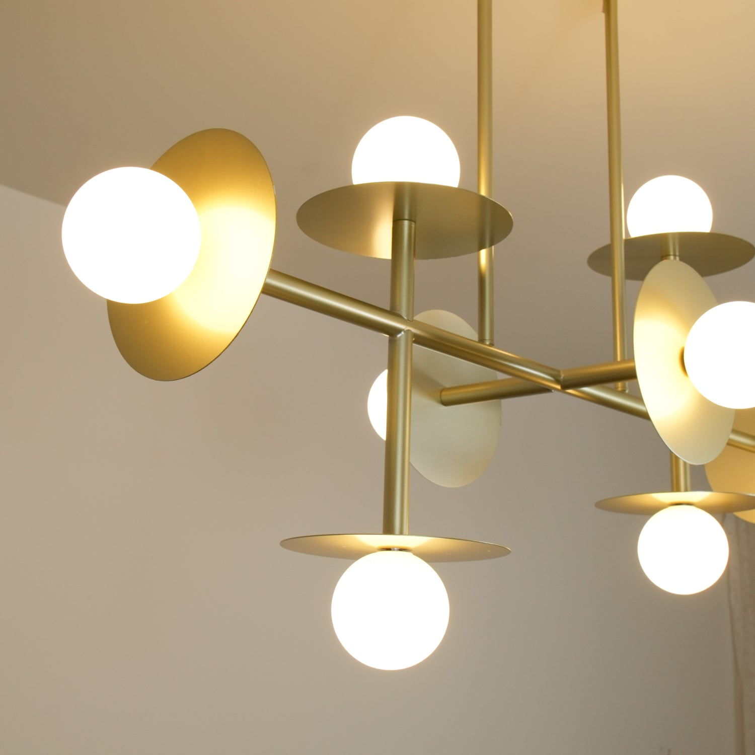 Celiissa Strada Chandelier Brass Glass Geometric