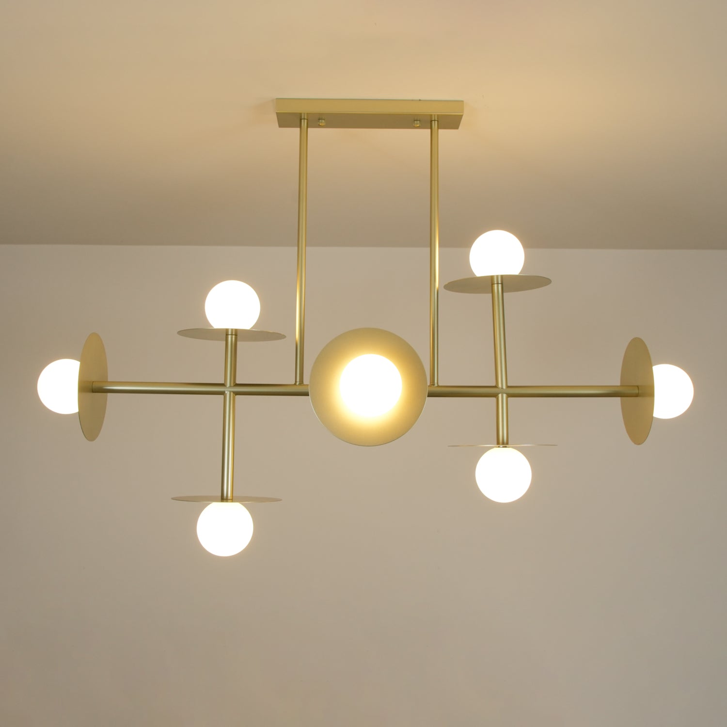 Celiissa Strada Chandelier Brass Glass Geometric