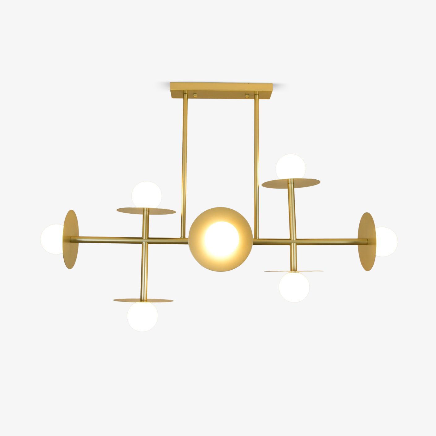 Celiissa Strada Chandelier Brass Glass Geometric