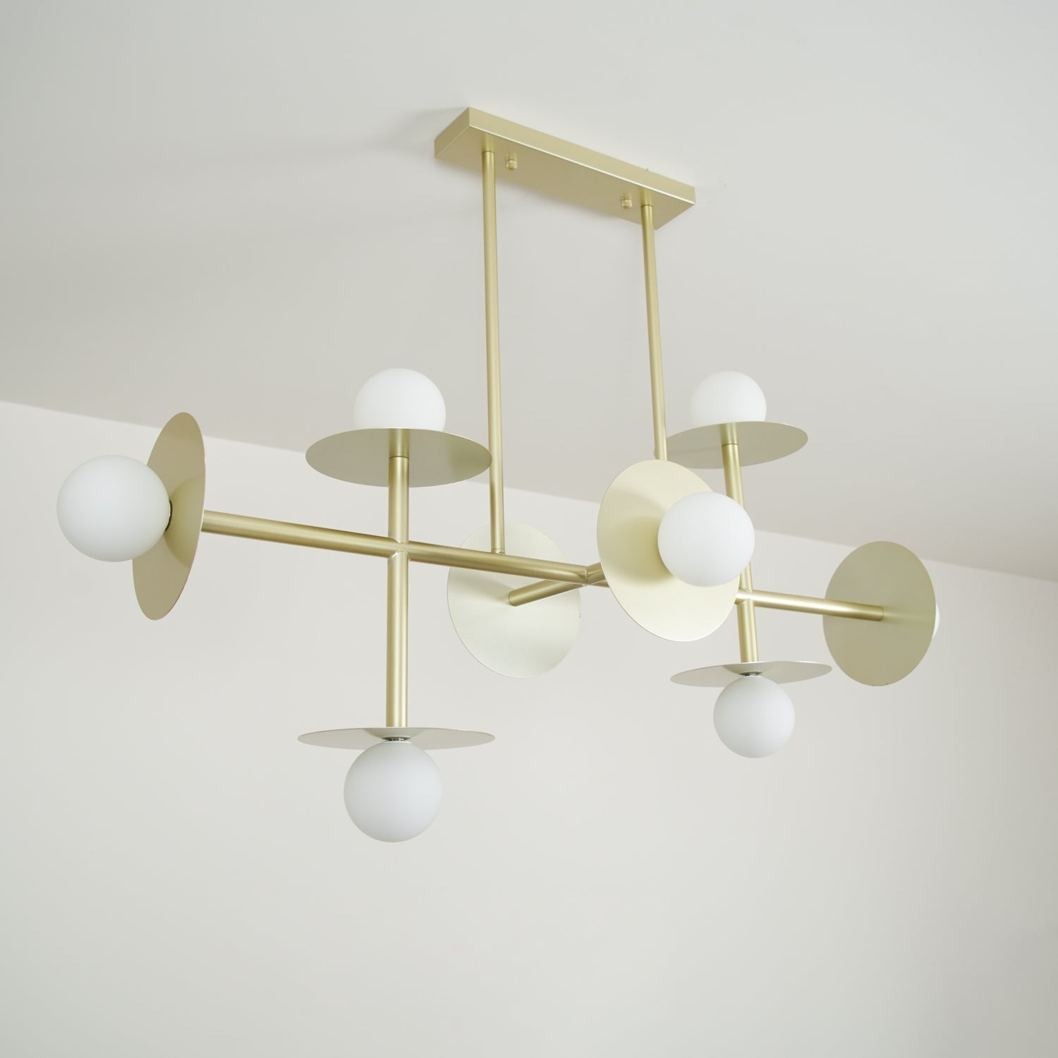 Celiissa Strada Chandelier Brass Glass Geometric