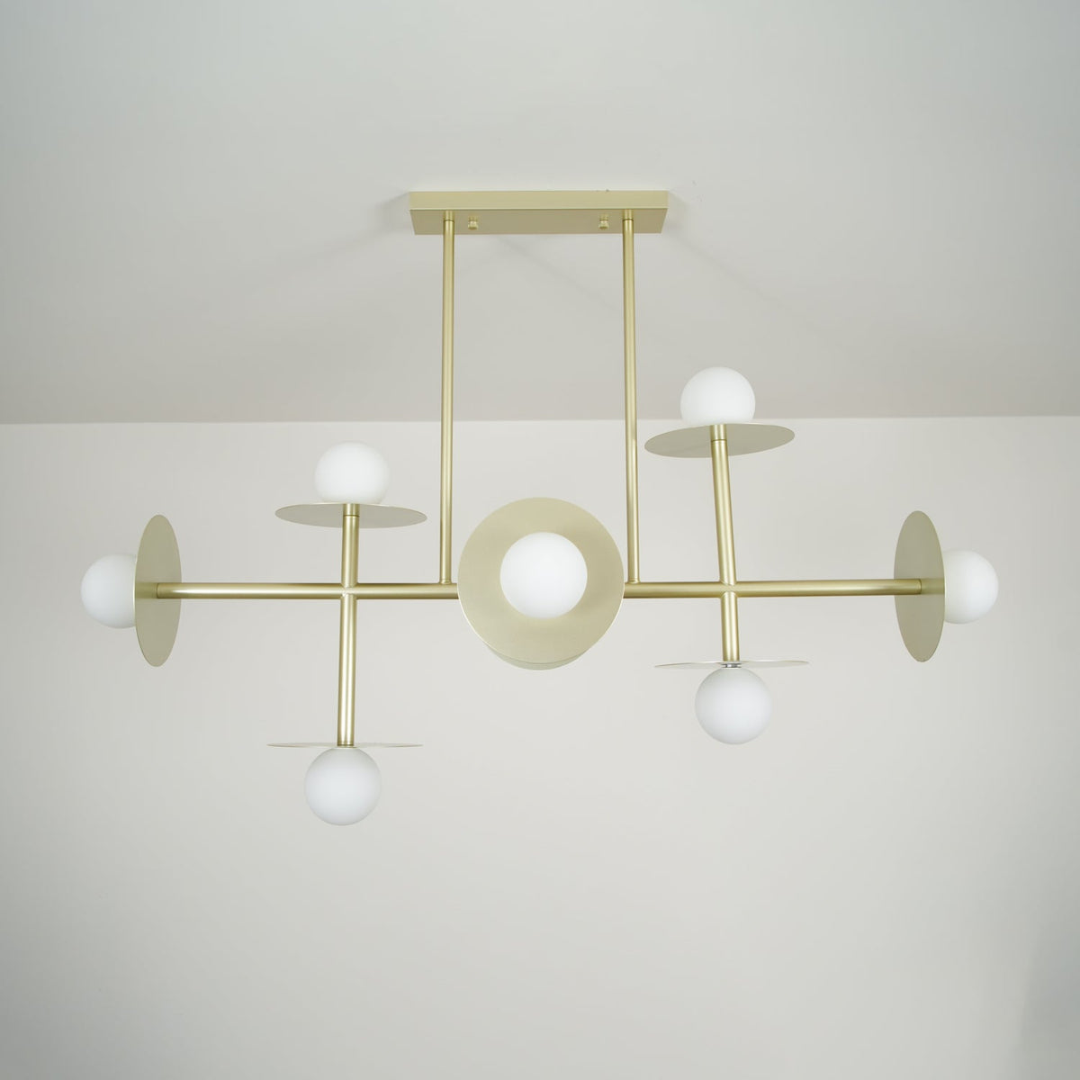 Celiissa Strada Chandelier Brass Glass Geometric