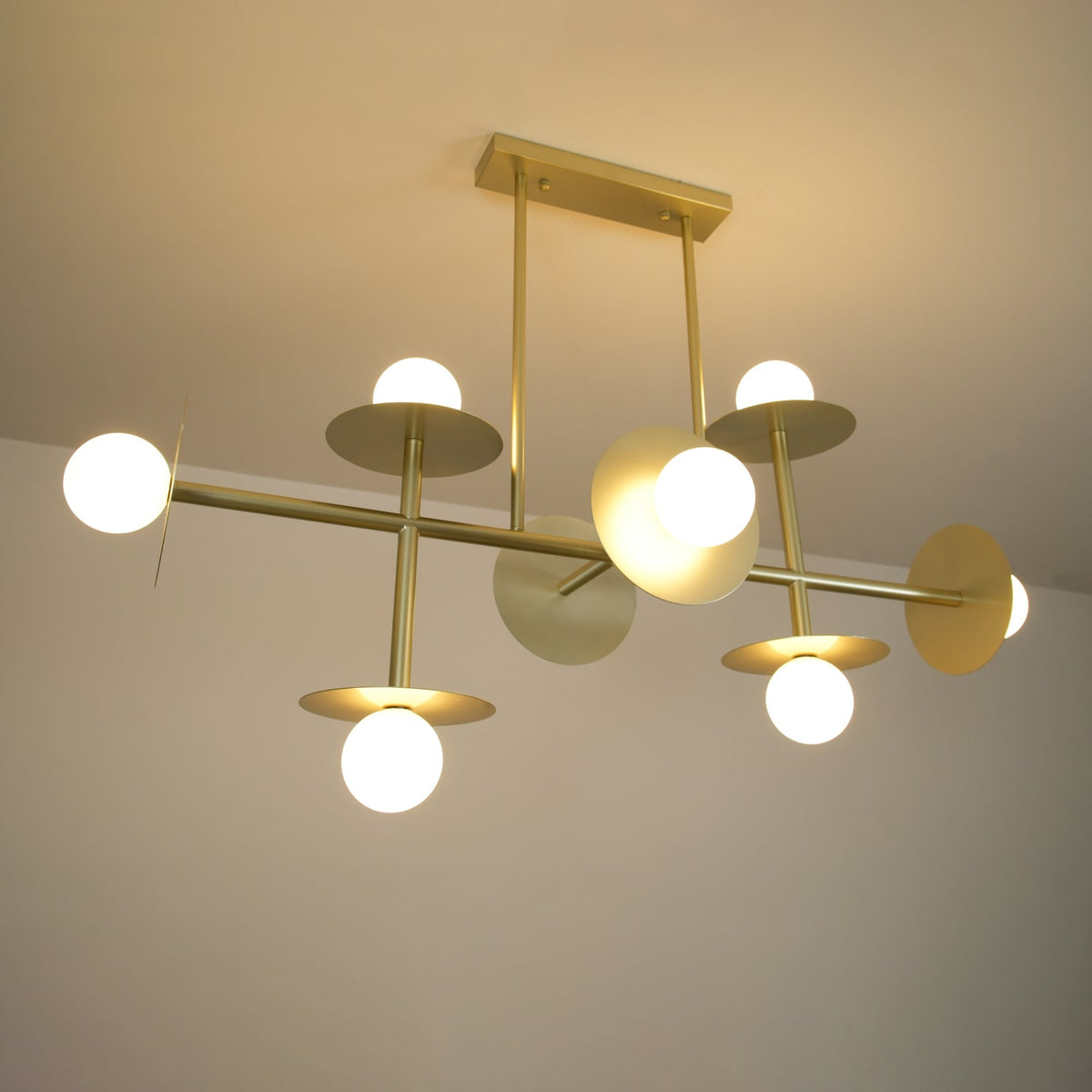 Celiissa Strada Chandelier Brass Glass Geometric