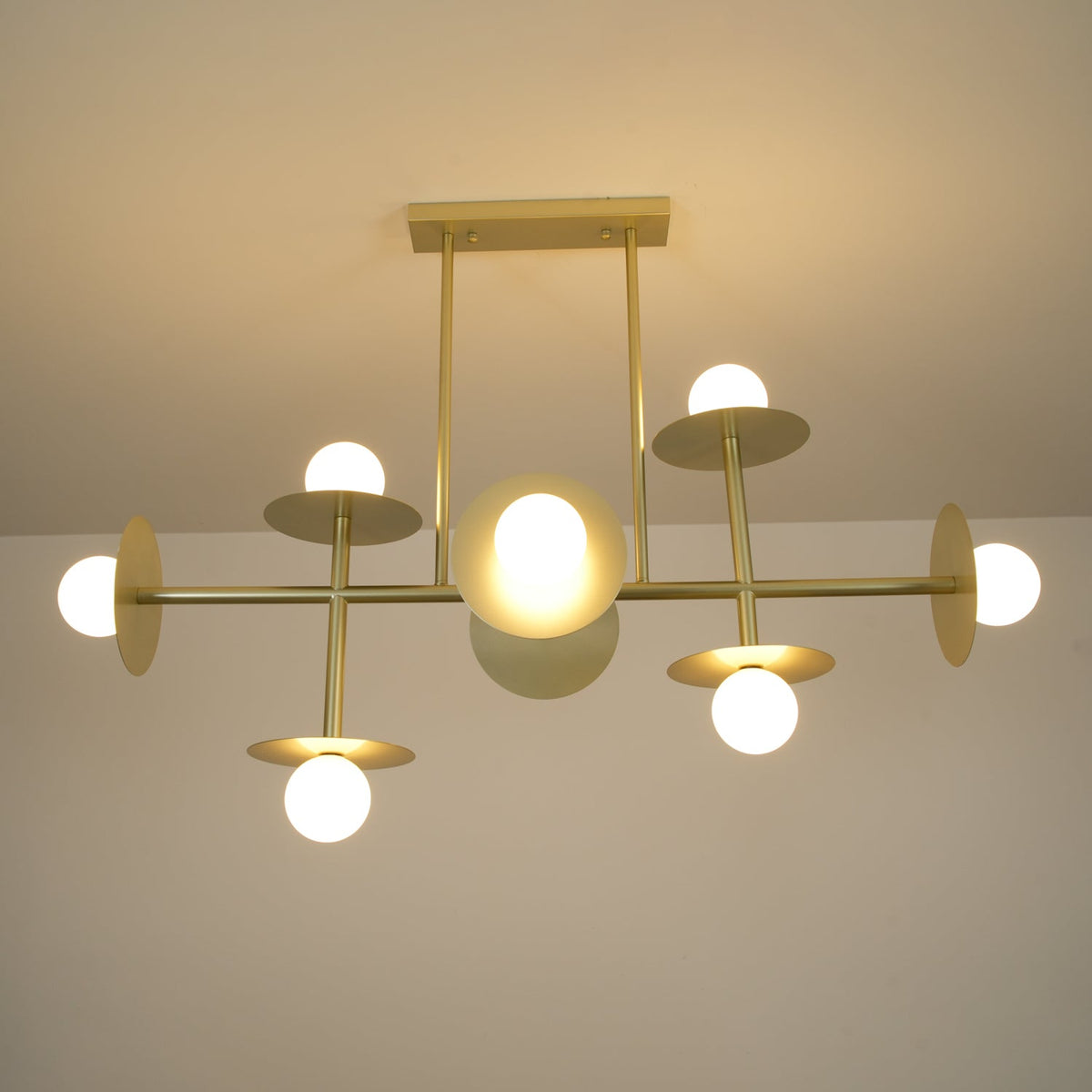 Celiissa Strada Chandelier Brass Glass Geometric