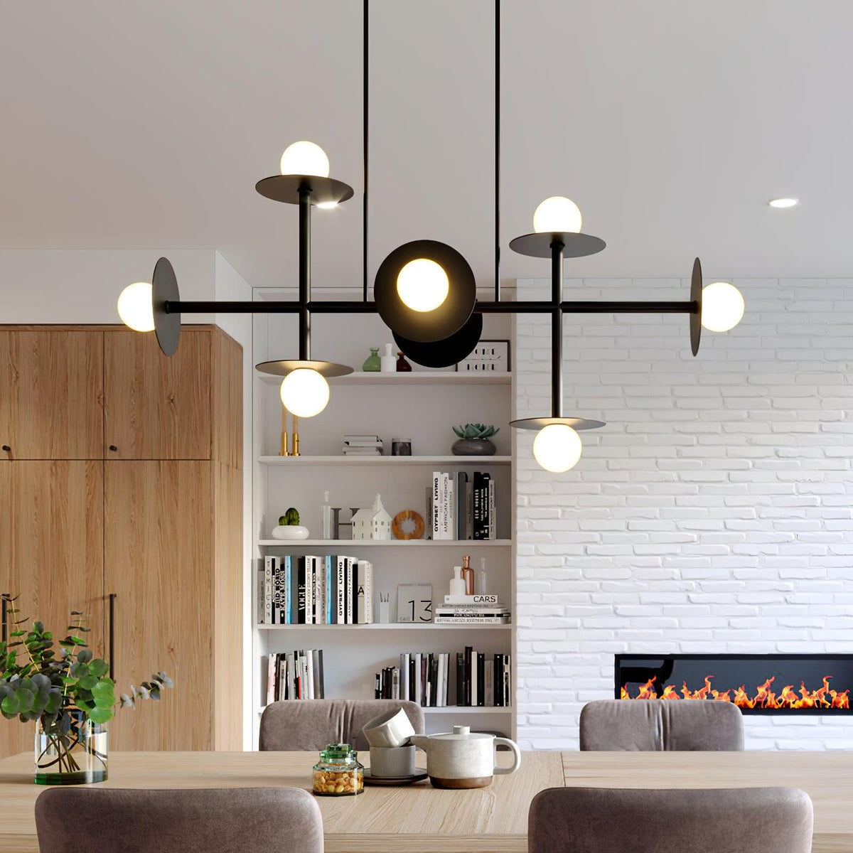 Celiissa Strada Chandelier Brass Glass Geometric