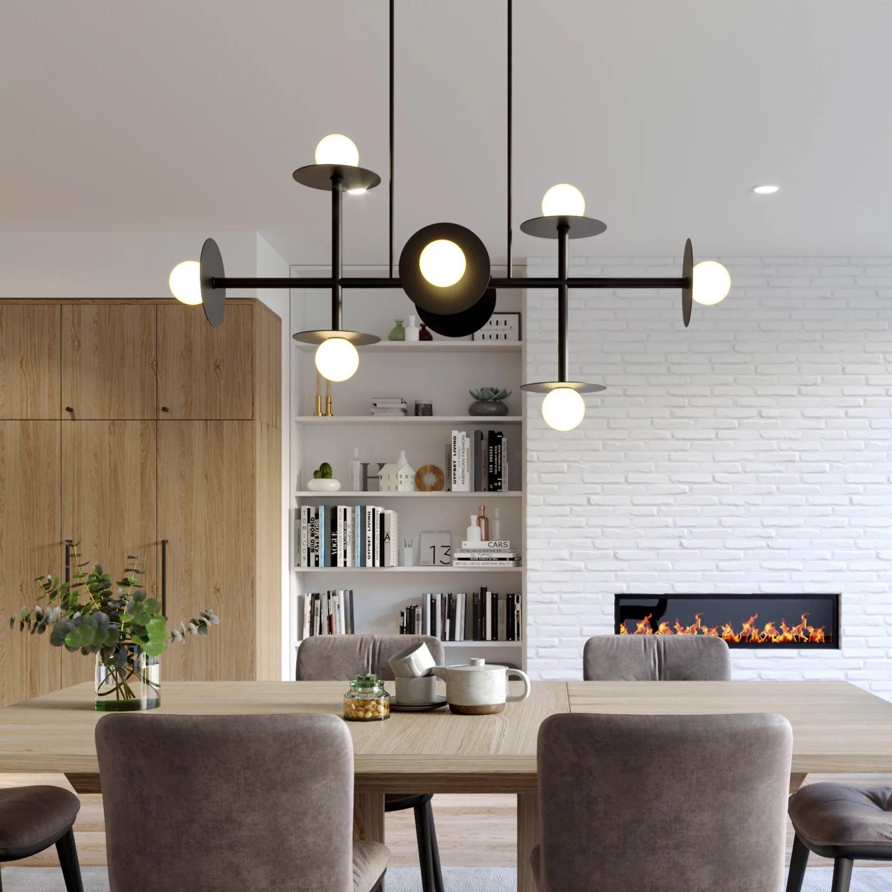 Celiissa Strada Chandelier Brass Glass Geometric