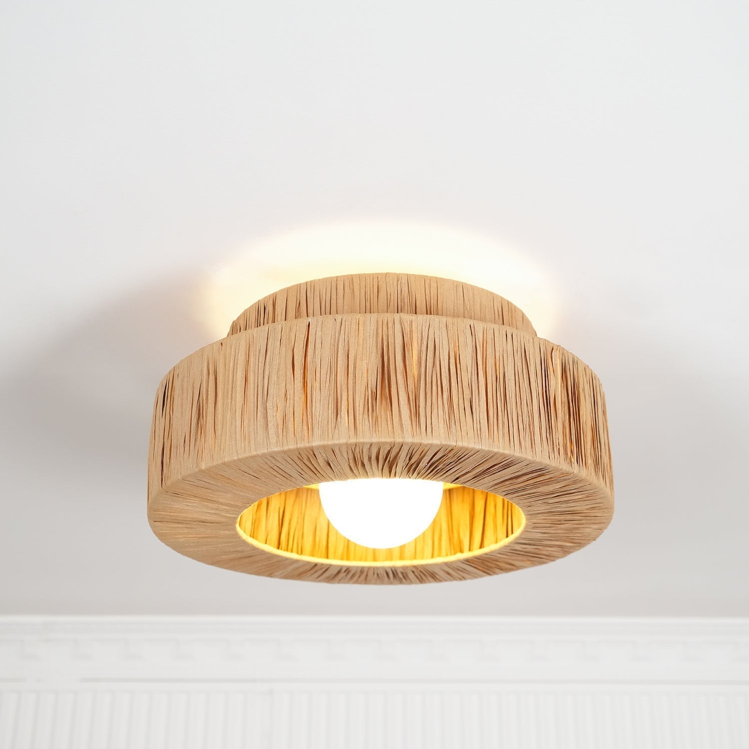 Ilthean Natural Straw Art Ceiling Lamp
