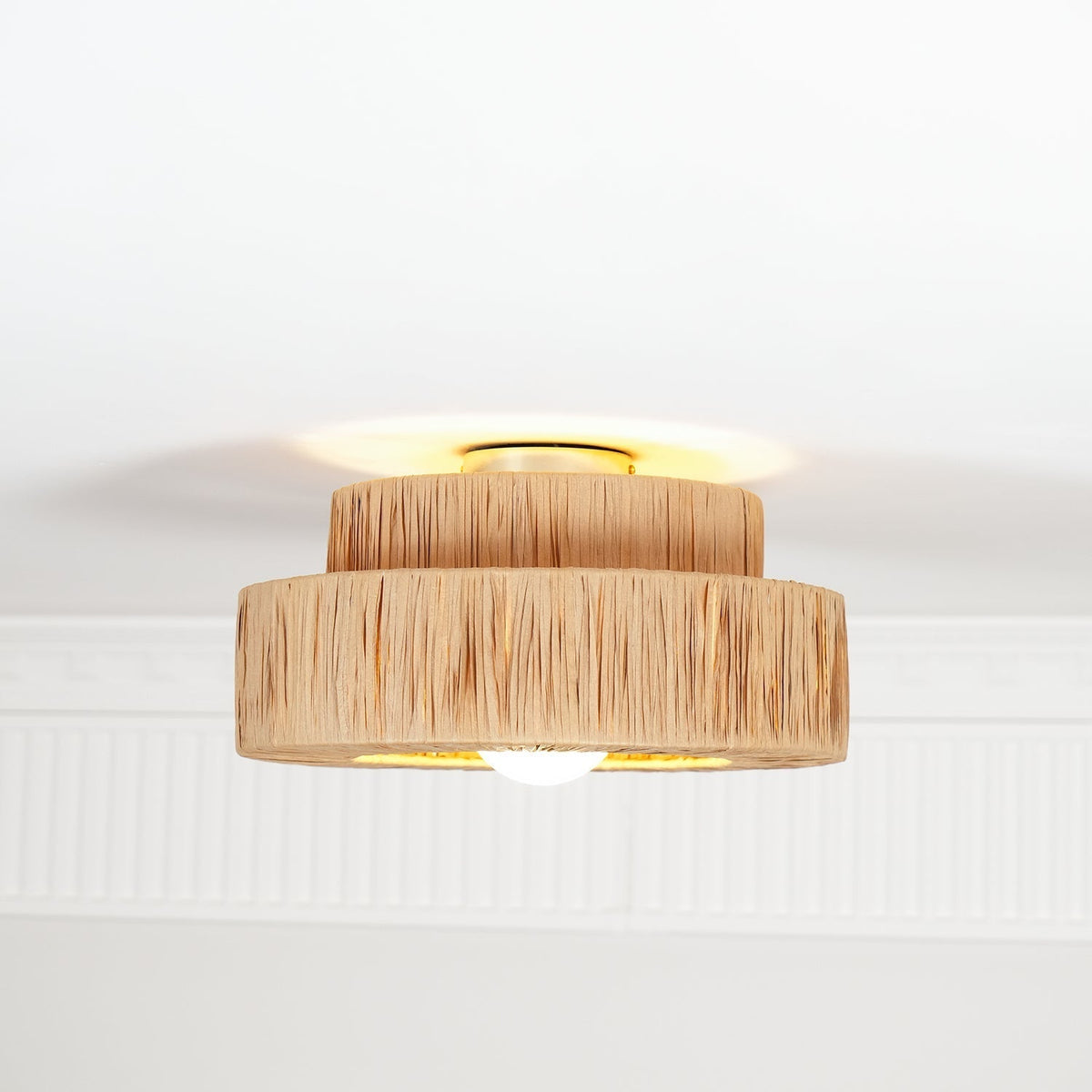 Ilthean Natural Straw Art Ceiling Lamp