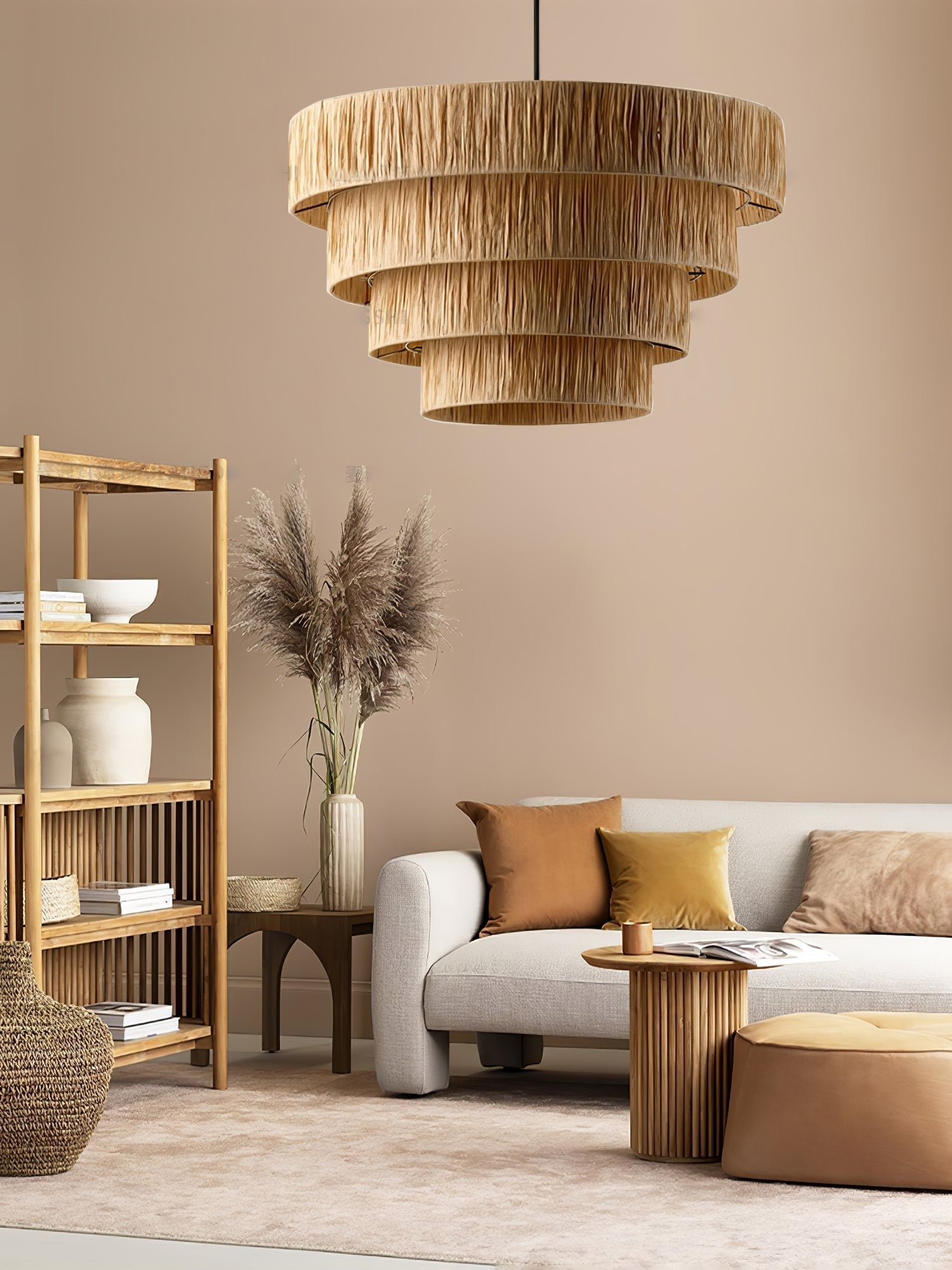 Thyra Straw Traditional Retro Pendant Light