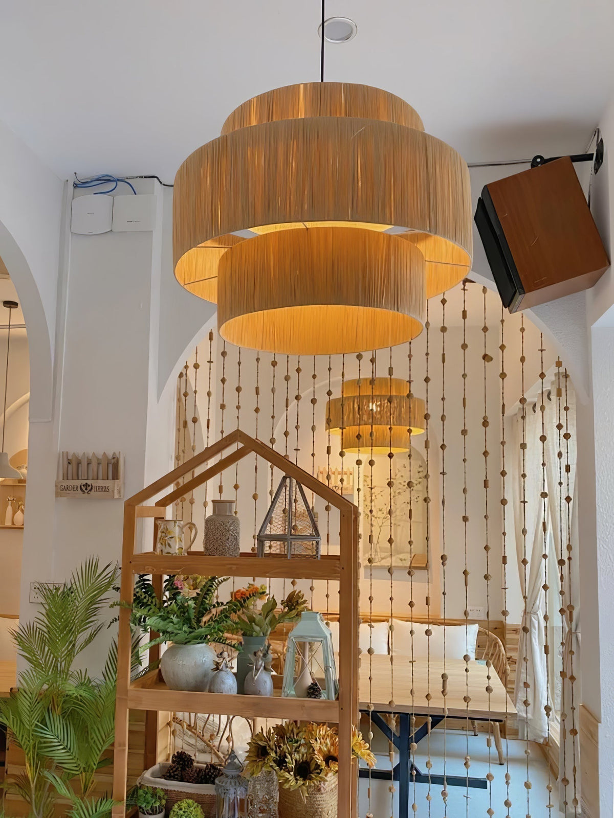 Thyra Straw Traditional Retro Pendant Light