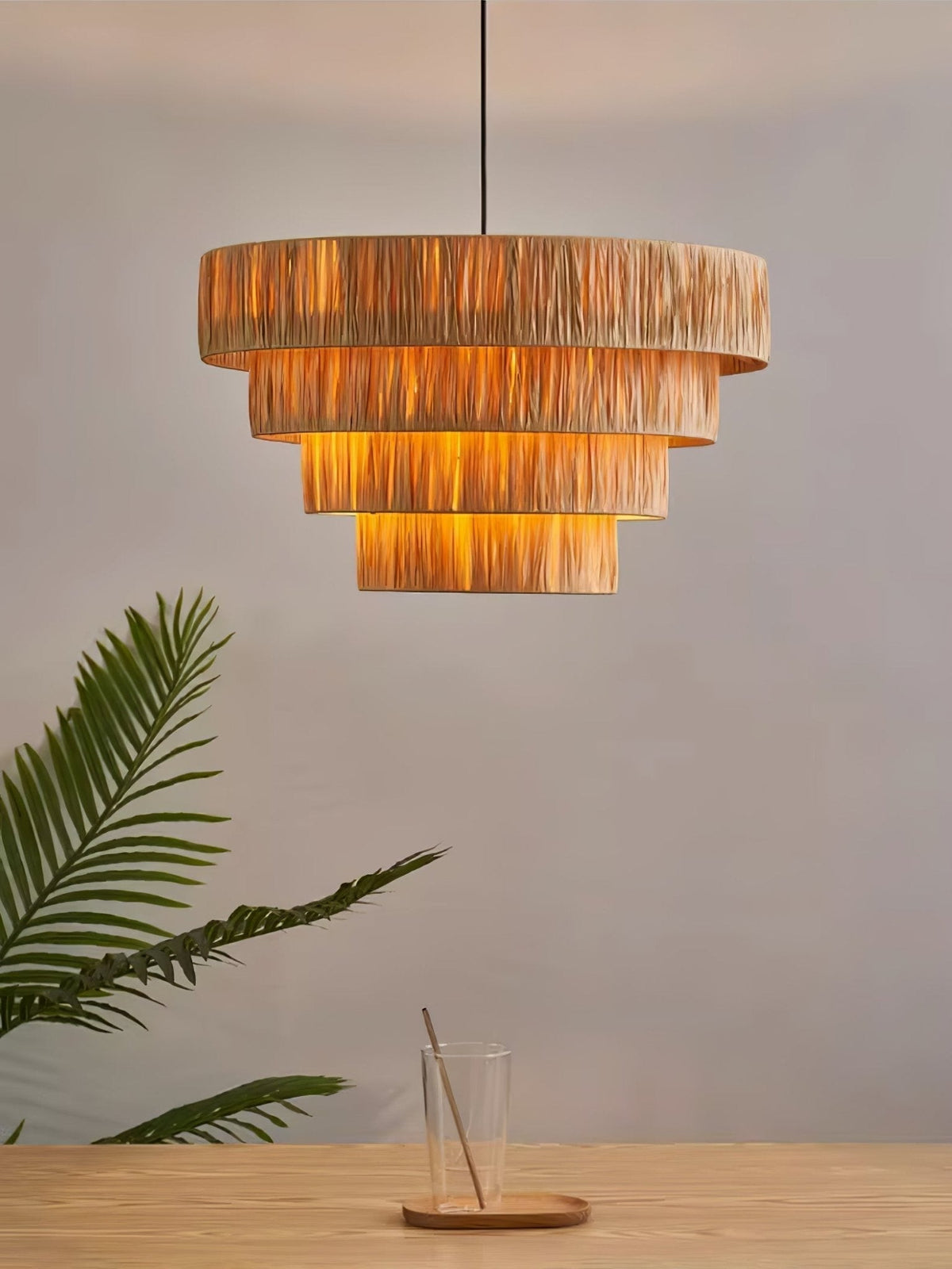 Thyra Straw Traditional Retro Pendant Light