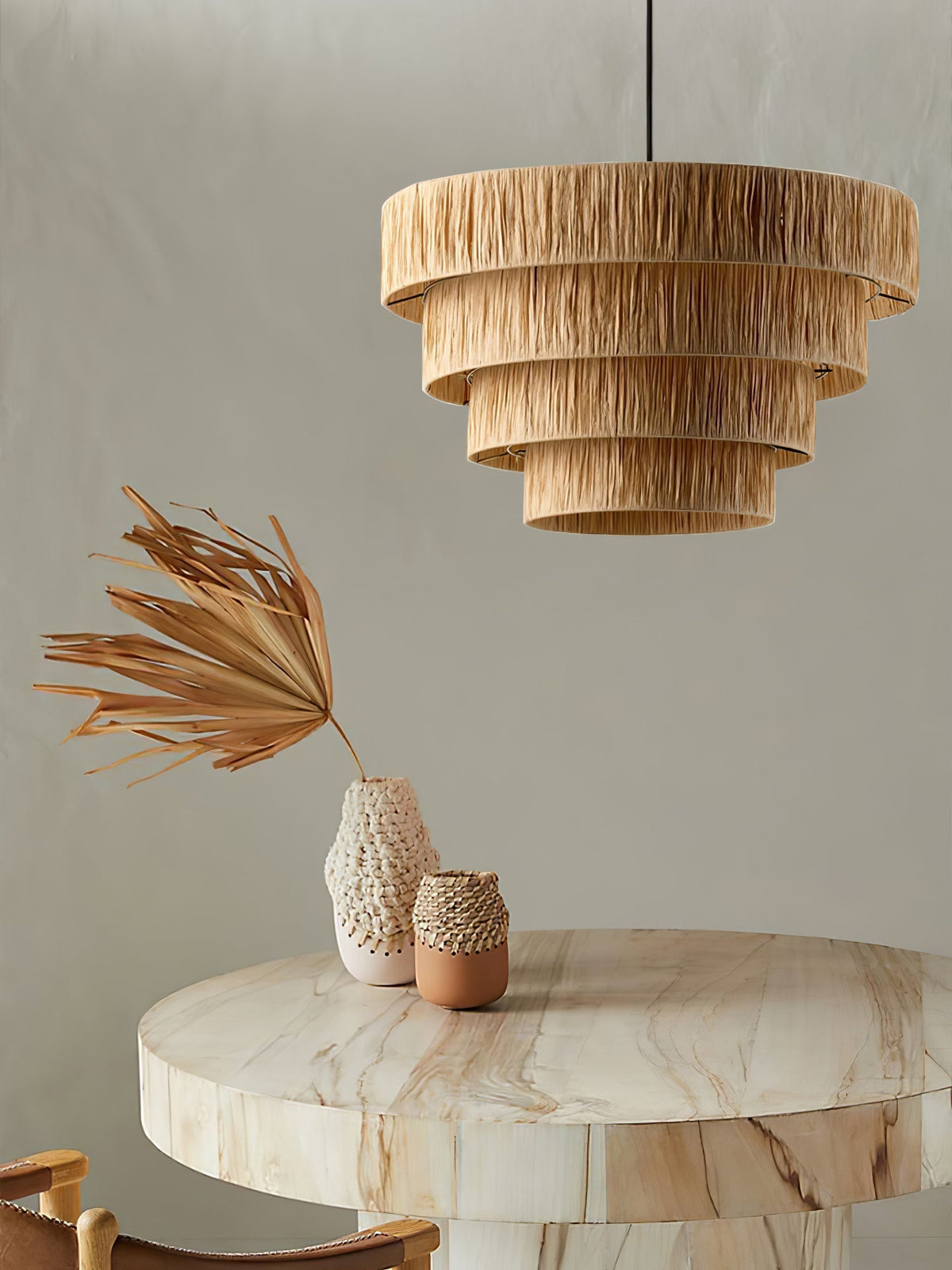 Thyra Straw Traditional Retro Pendant Light