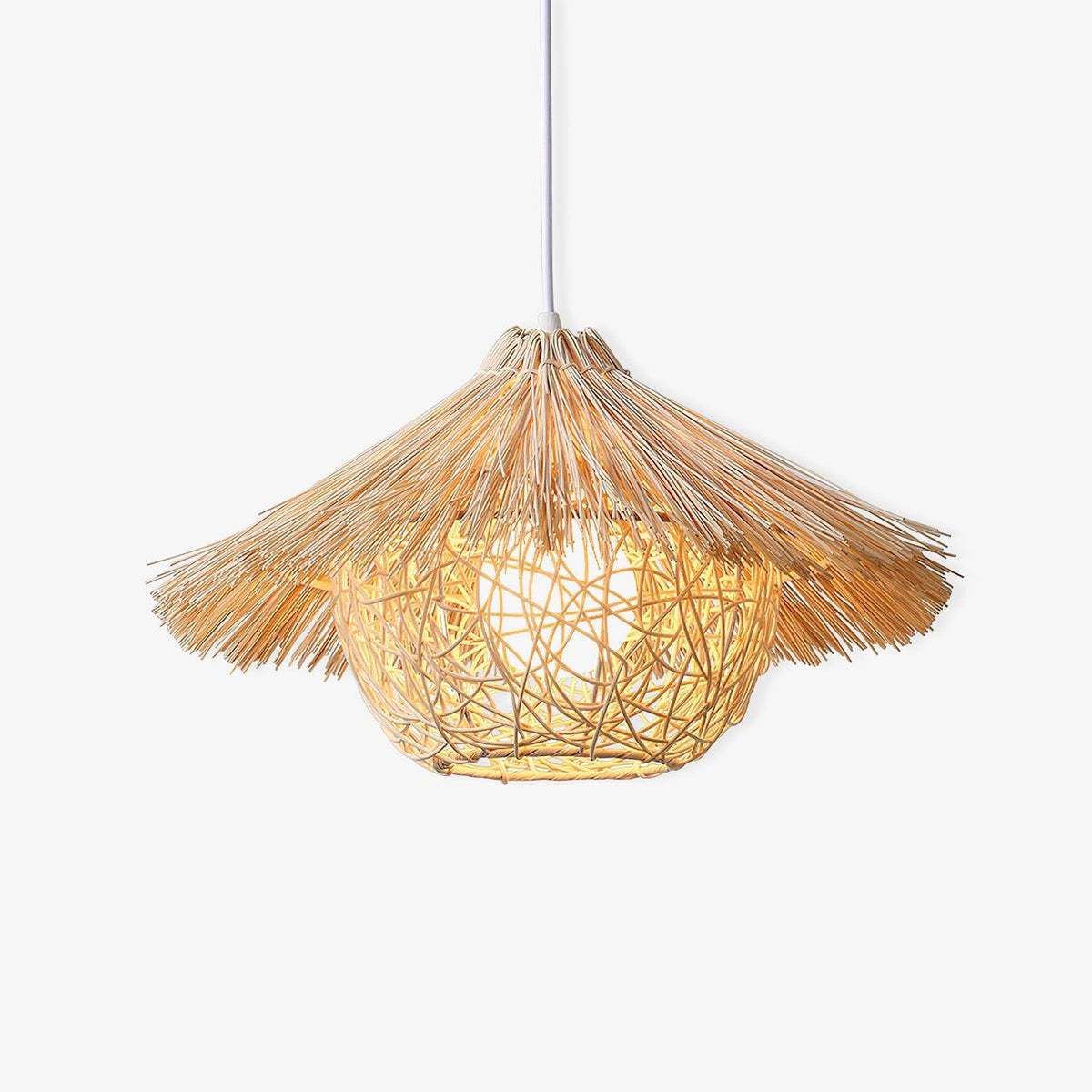 Sunell Straw Hat Rattan Pendant Light