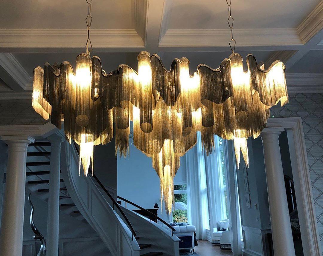 Lustra Pendant Lamp Stream Chain Nickel