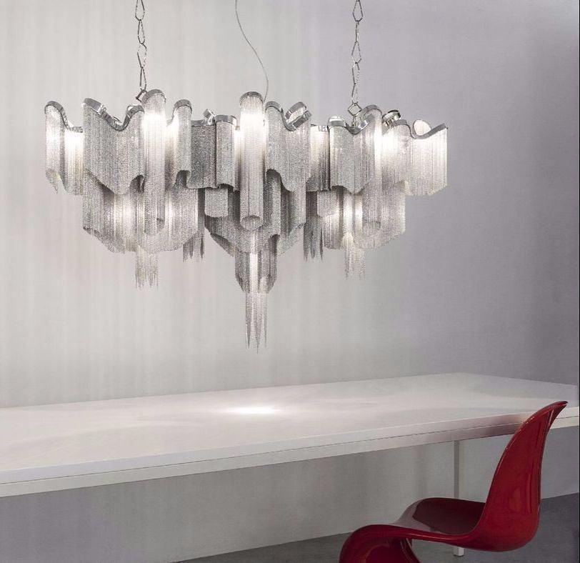 Lustra Pendant Lamp Stream Chain Nickel