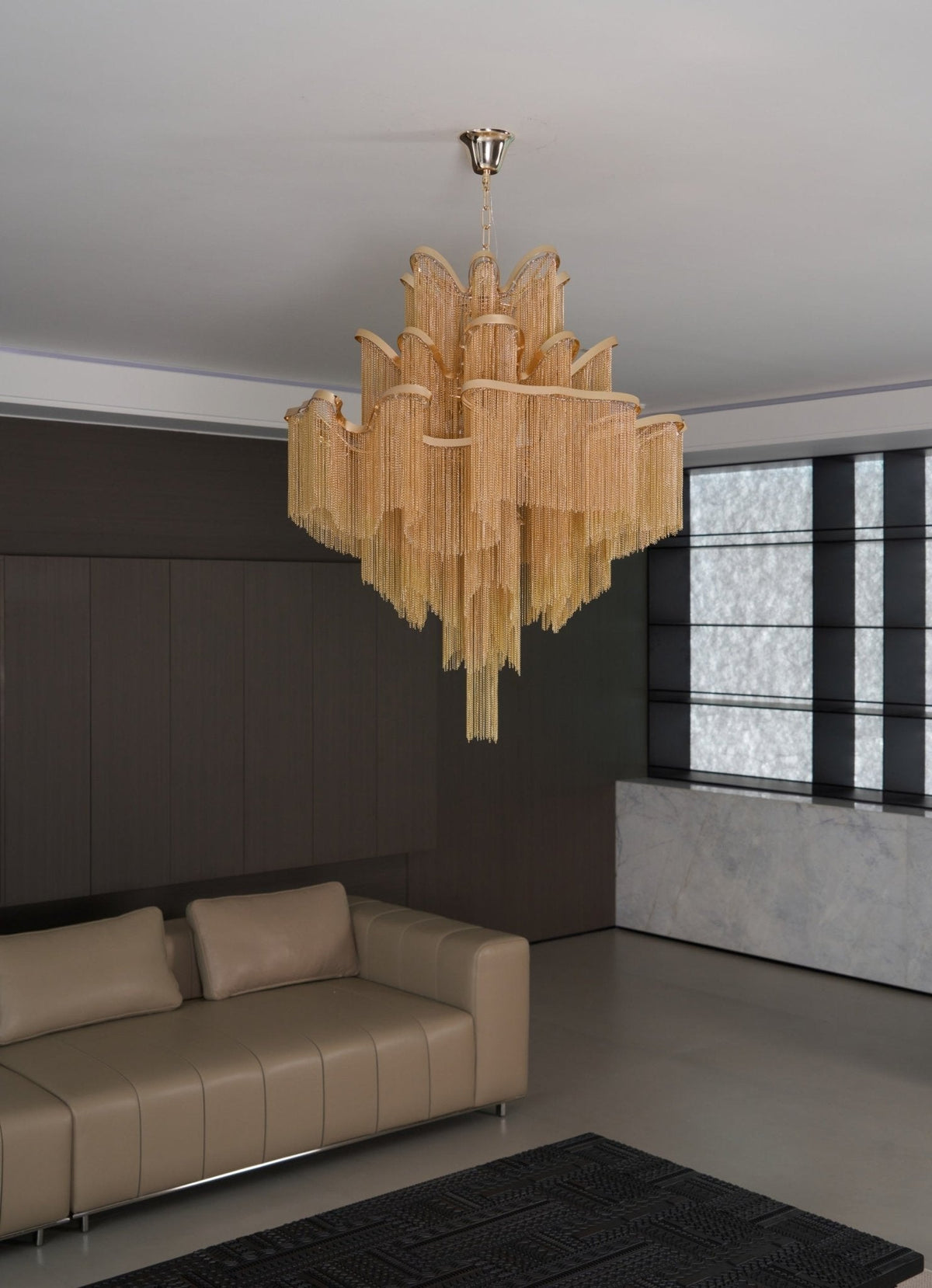 Lustra Pendant Lamp Stream Chain Nickel
