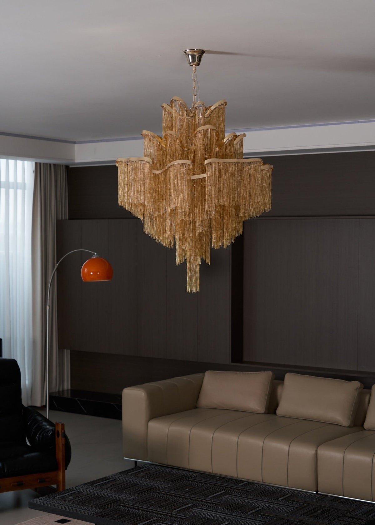 Lustra Pendant Lamp Stream Chain Nickel
