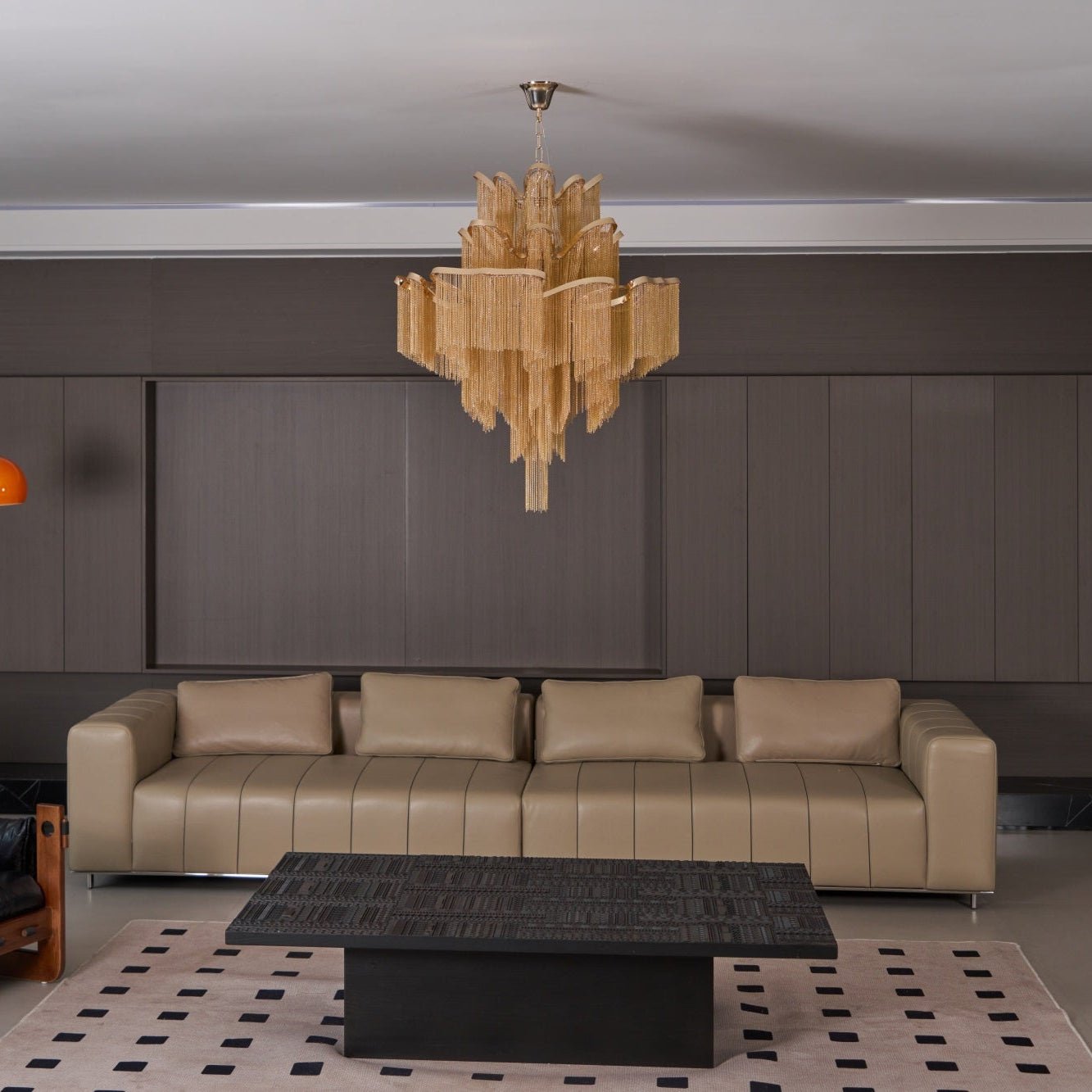 Lustra Pendant Lamp Stream Chain Nickel - Neutral Decor