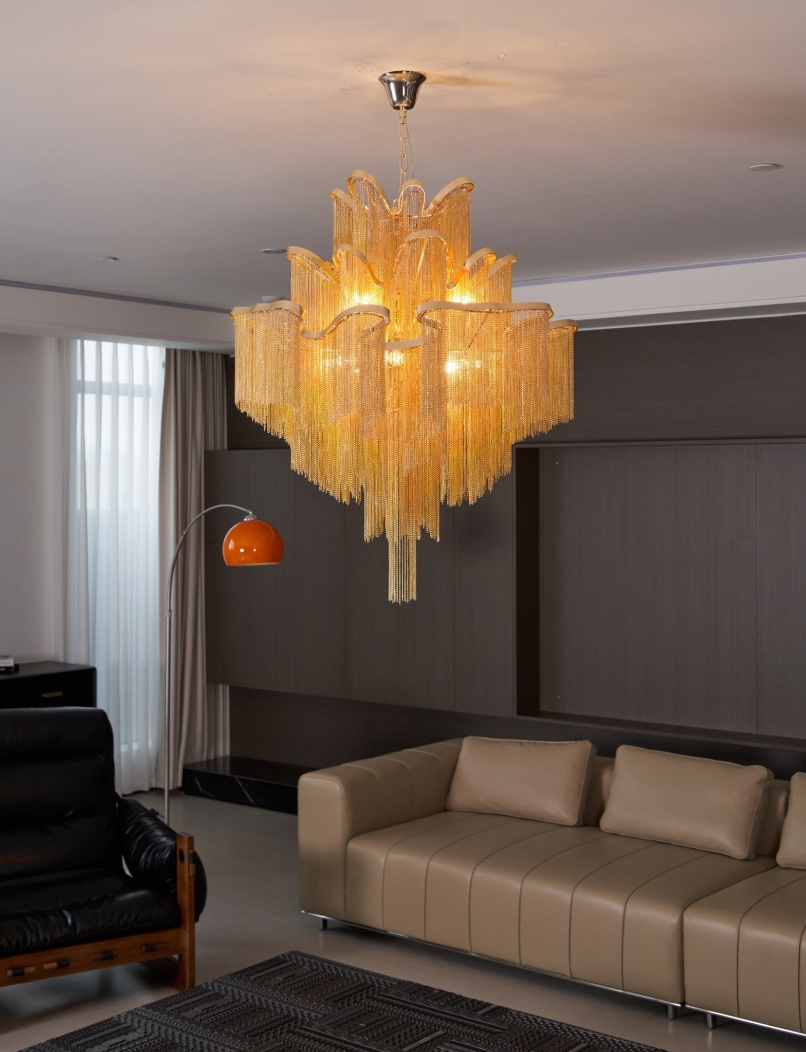 Lustra Pendant Lamp Stream Chain Nickel
