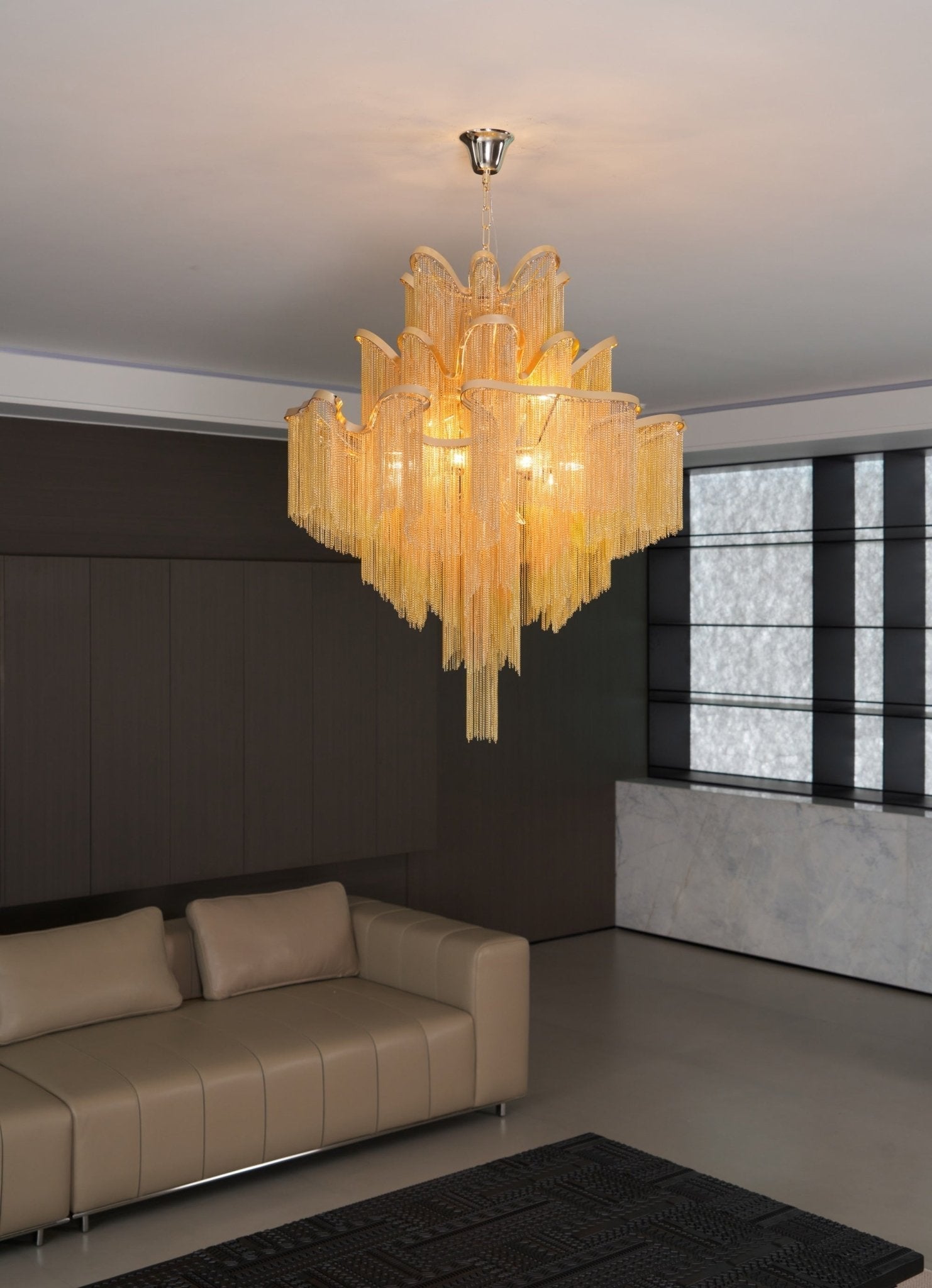 Lustra Pendant Lamp Stream Chain Nickel